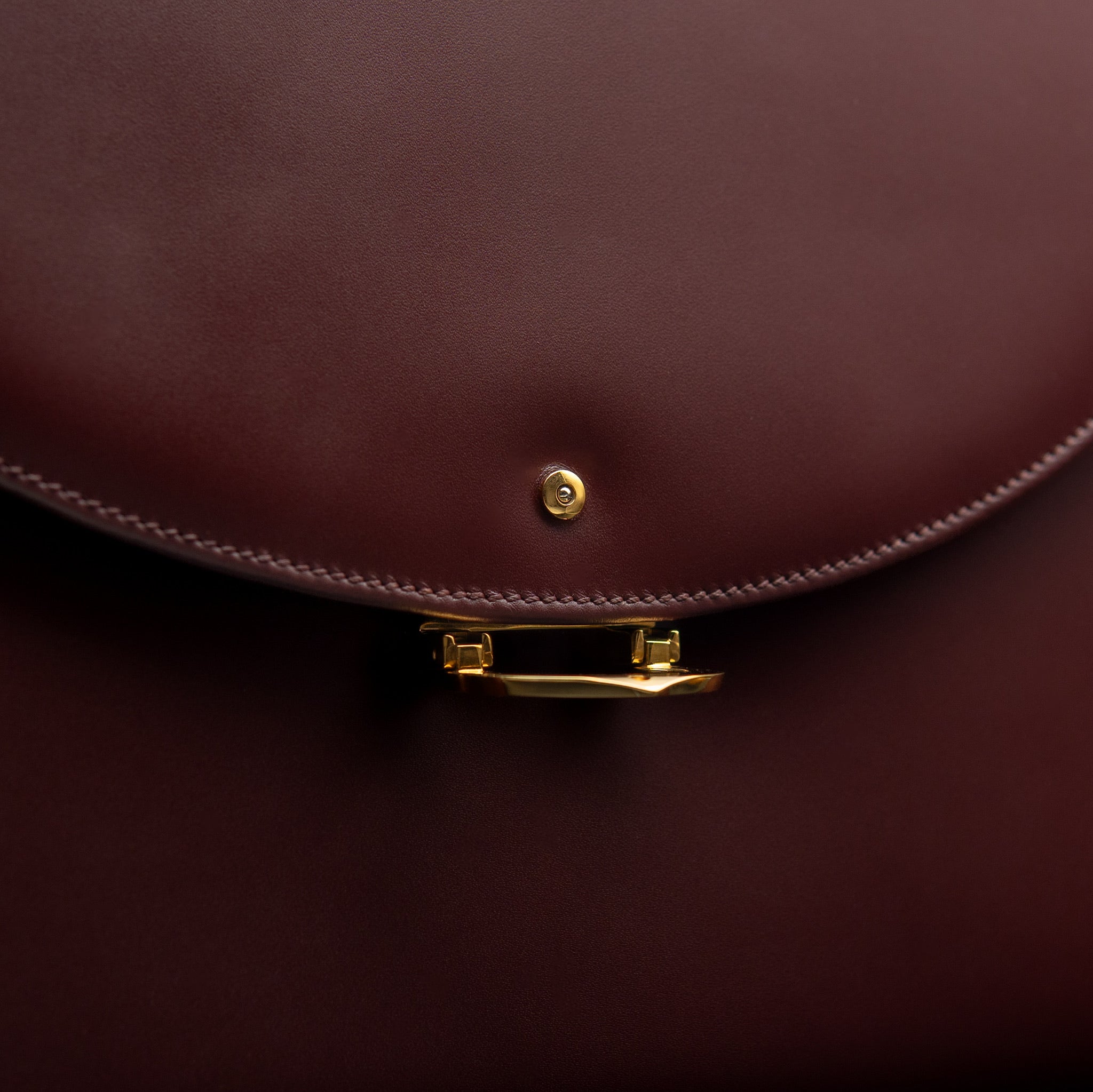 Cartier Must de Cartier Leather Briefcase in Burgundy Smooth Calfskin from the 1990s