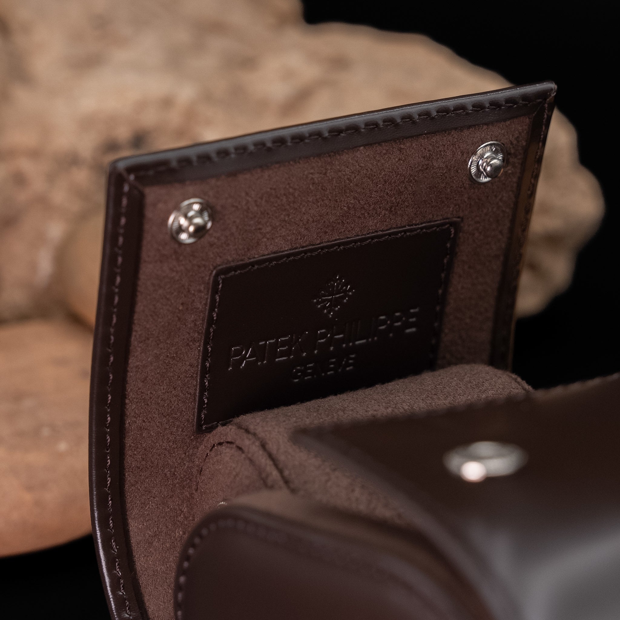 Patek Philippe Etui Brown Leather Travel Case Single-Watch Holder