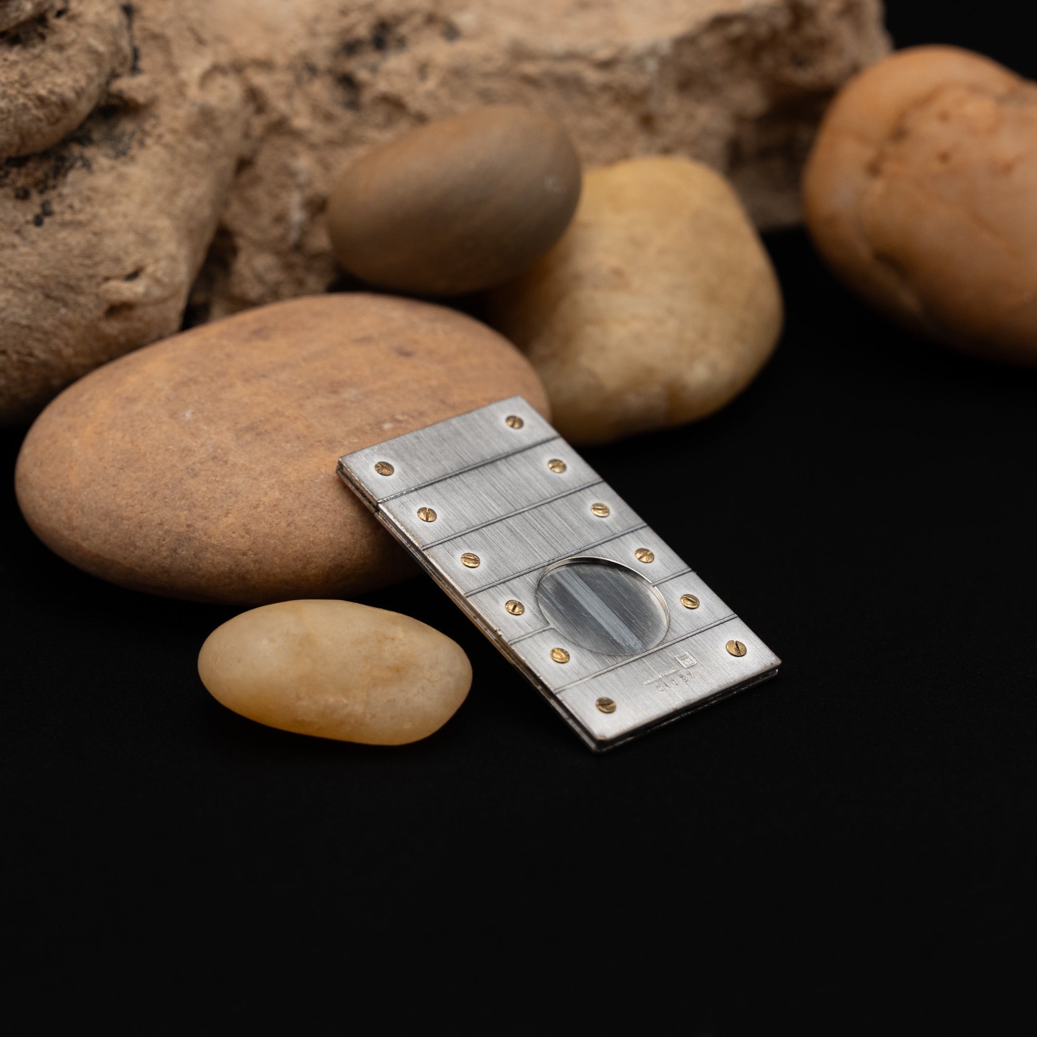Cartier Santos Stainless-Steel Cigar Cutter with Gold-Plated Screws from the 1980's