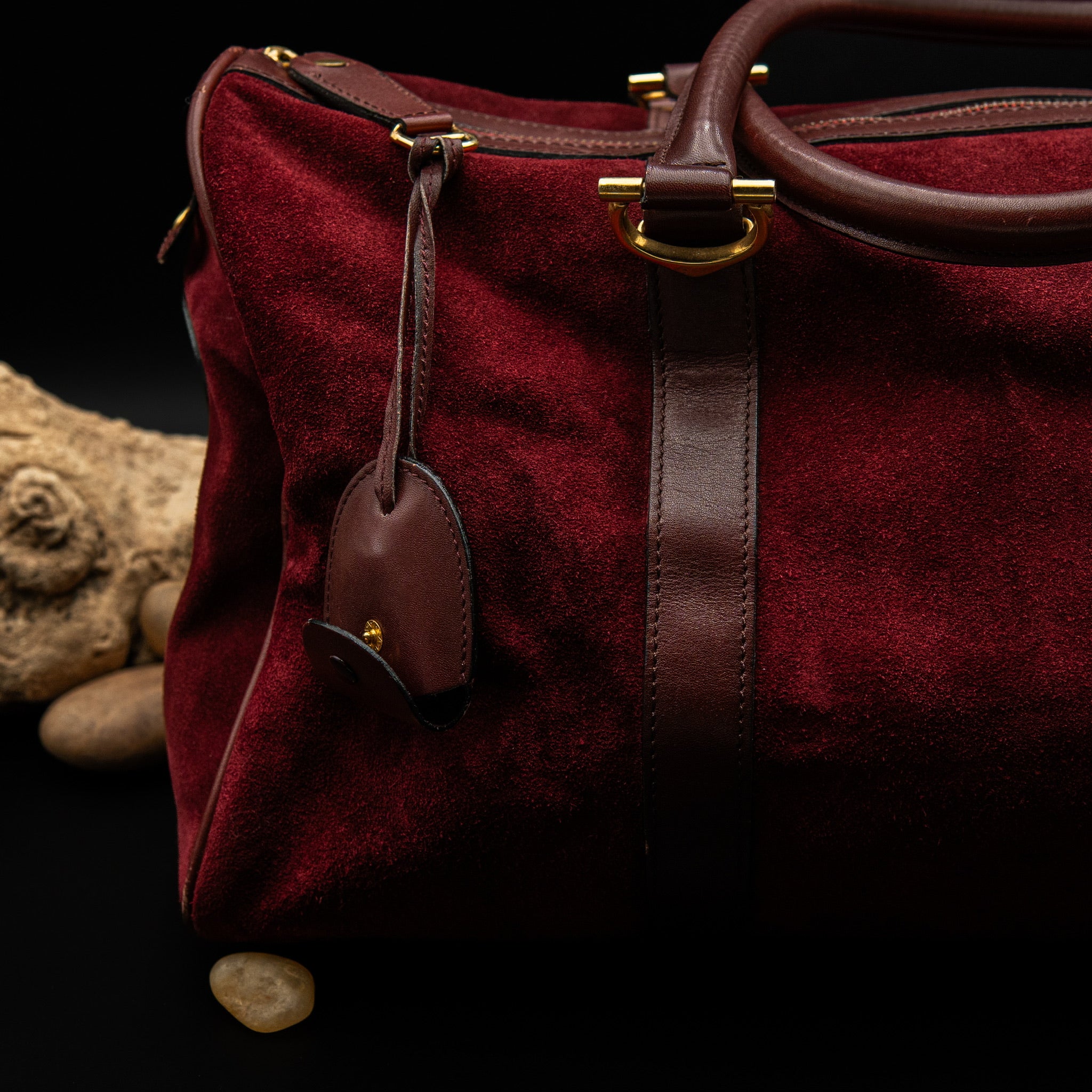 Cartier Must de Cartier Velvet Boston Bag from the 1970's