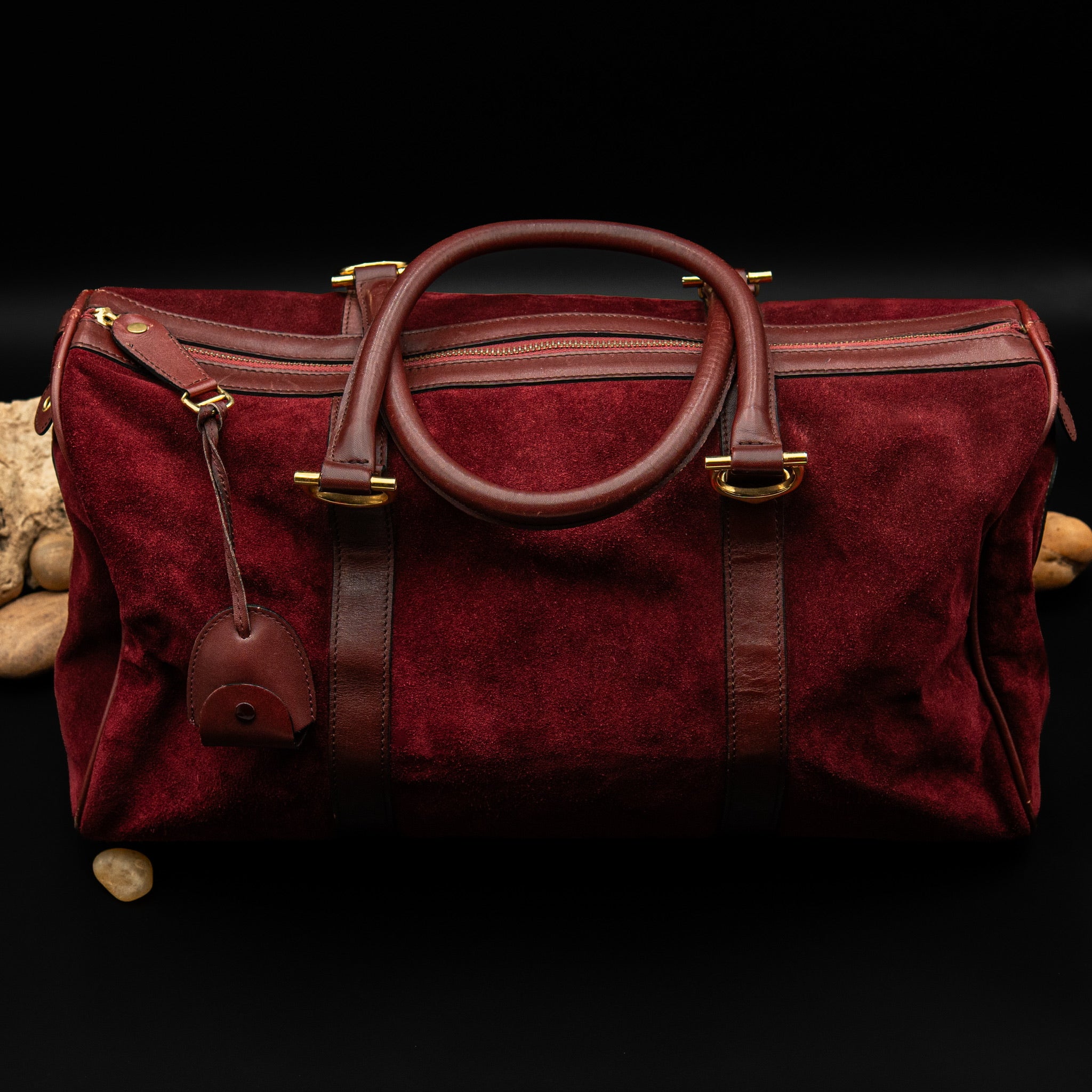 Cartier Must de Cartier Velvet Boston Bag from the 1970's