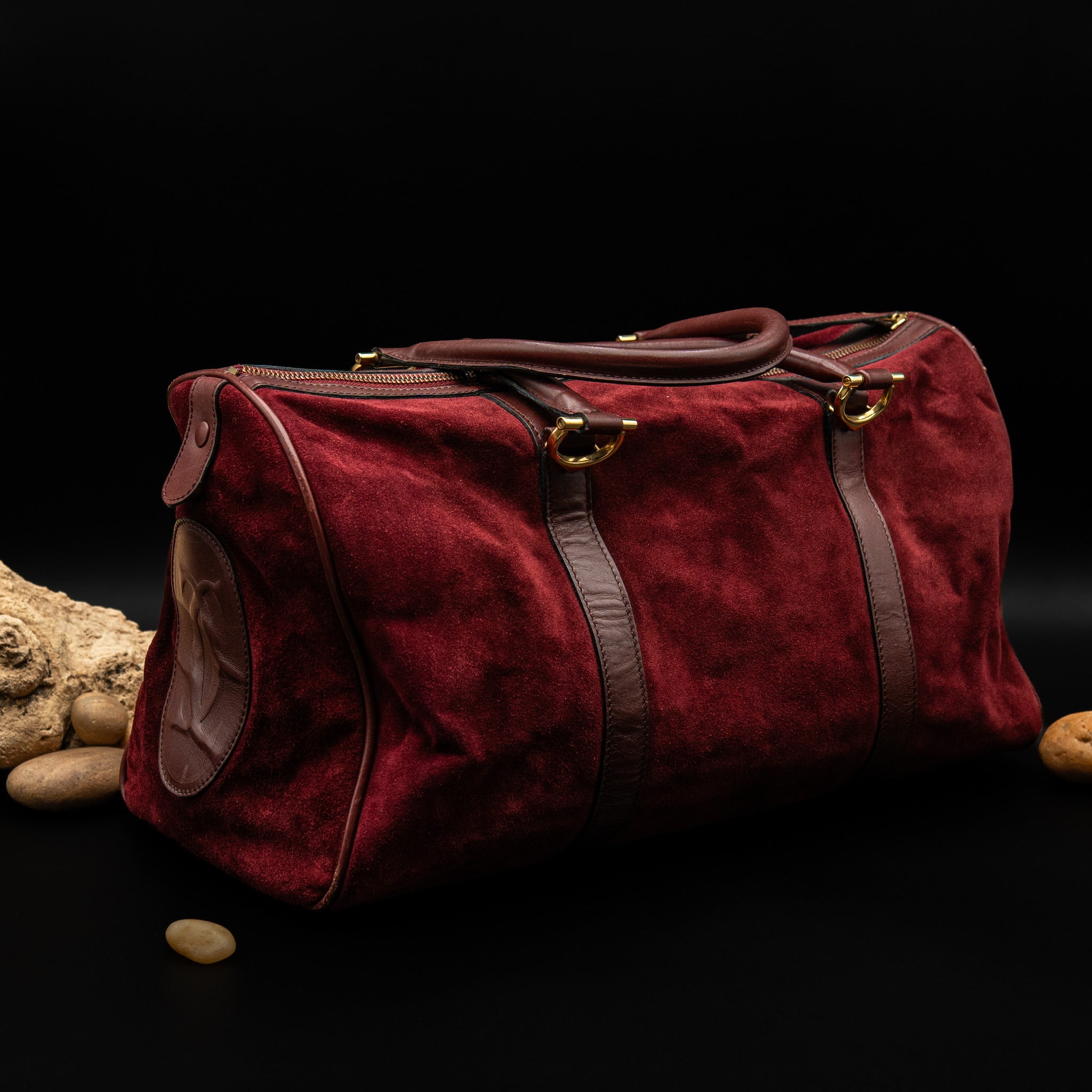 Cartier Must de Cartier Velvet Boston Bag from the 1970's