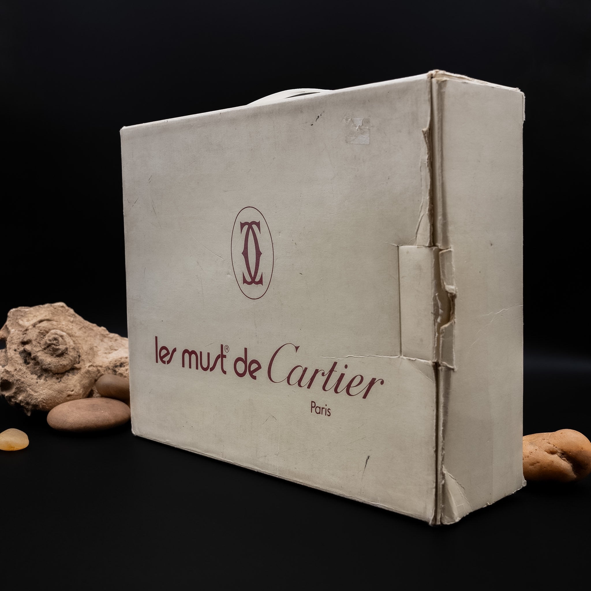 Cartier Les Must de Cartier Shoulder Bag in Bordeaux Suede and Calfskin from the 1970's