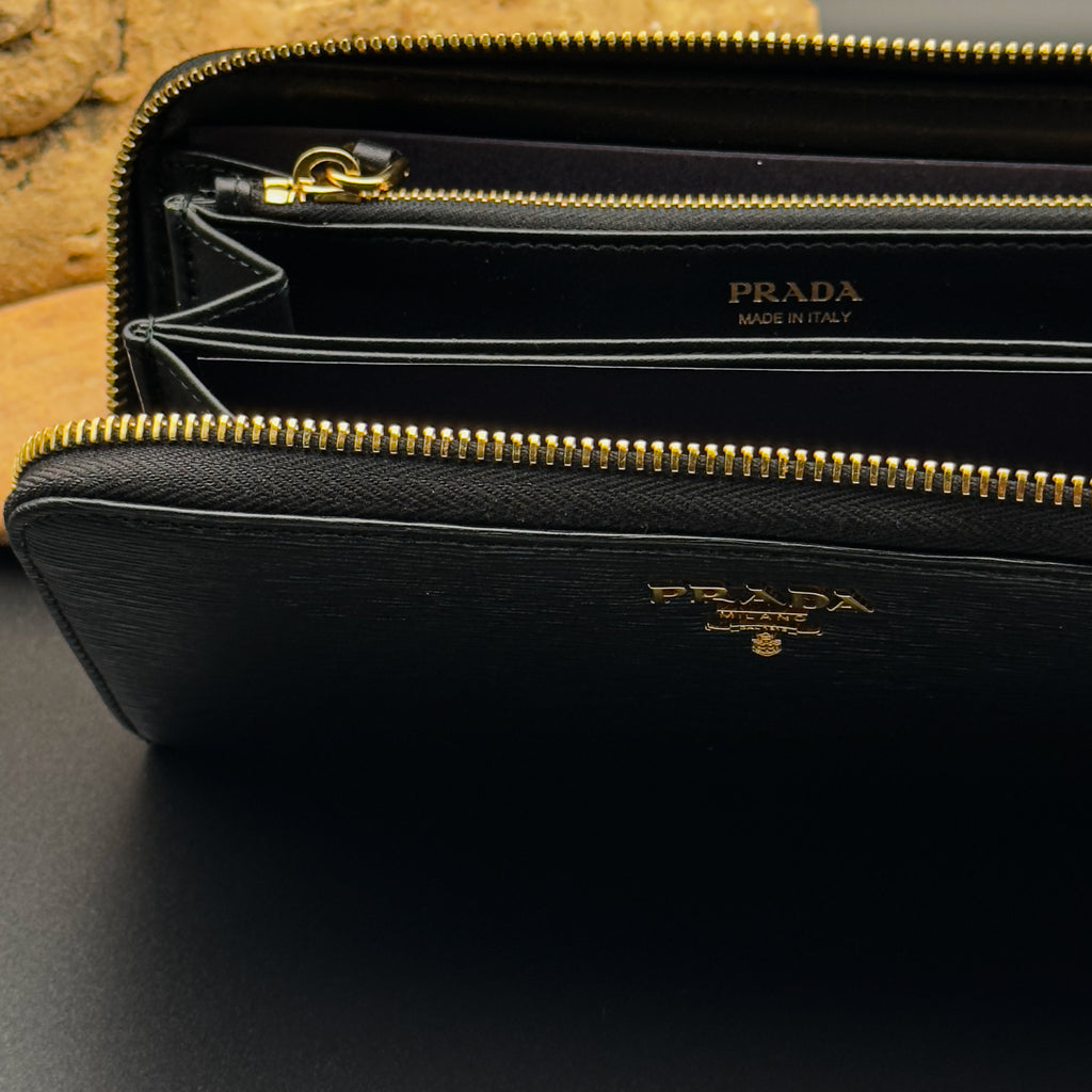 Prada Large Saffiano Leather Wallet