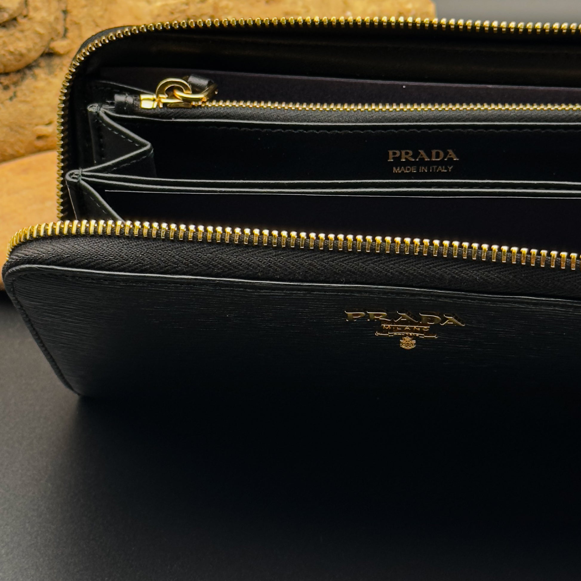 Prada Large Saffiano Leather Wallet