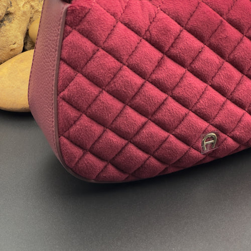 Aigner Raffaela Velvet Crossbody Bag