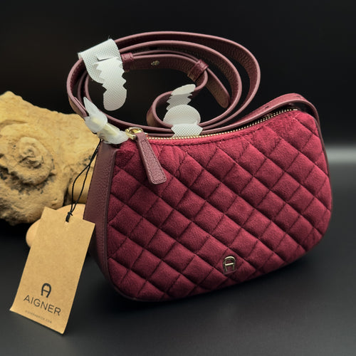 Aigner Raffaela Velvet Crossbody Bag