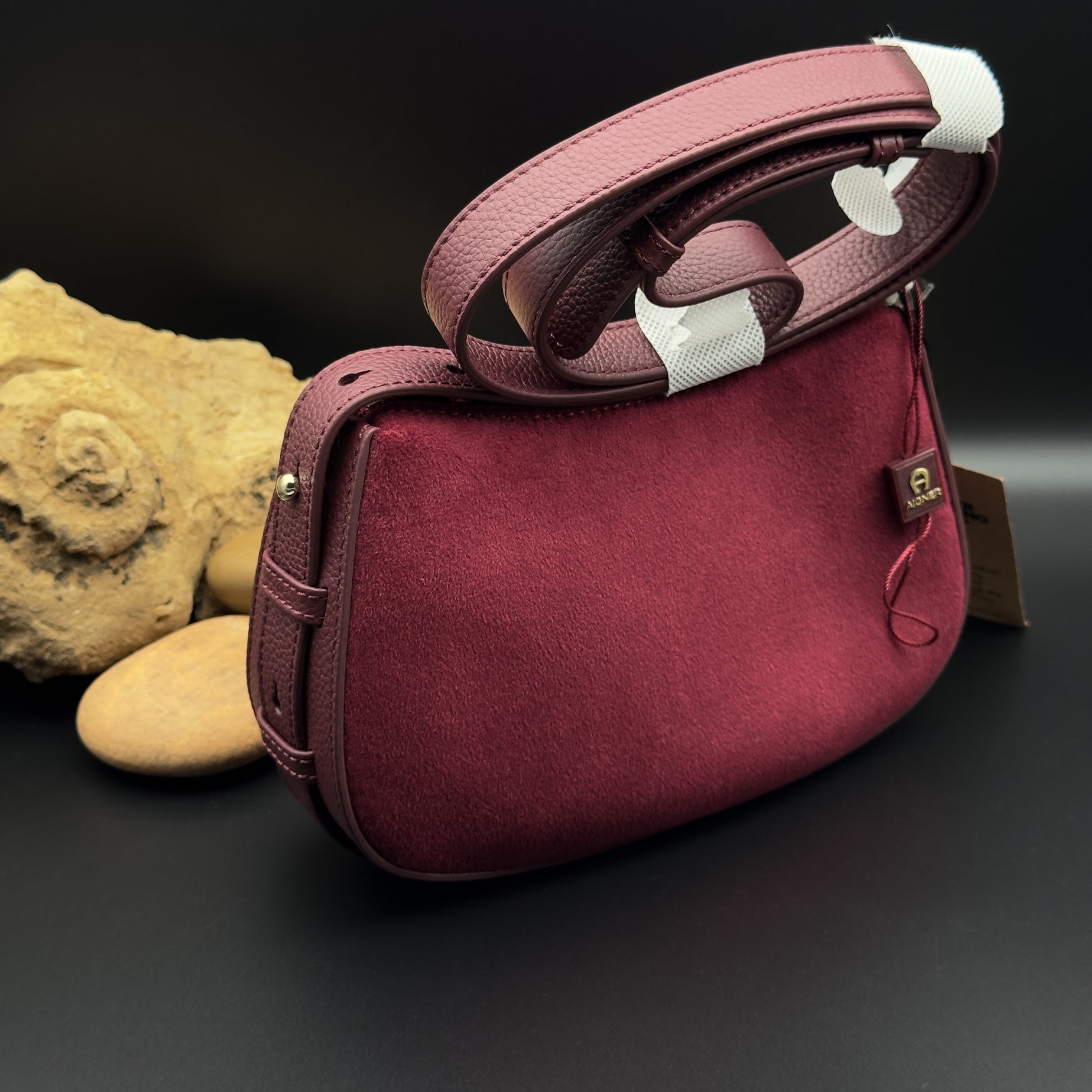 Aigner Raffaela Velvet Crossbody Bag