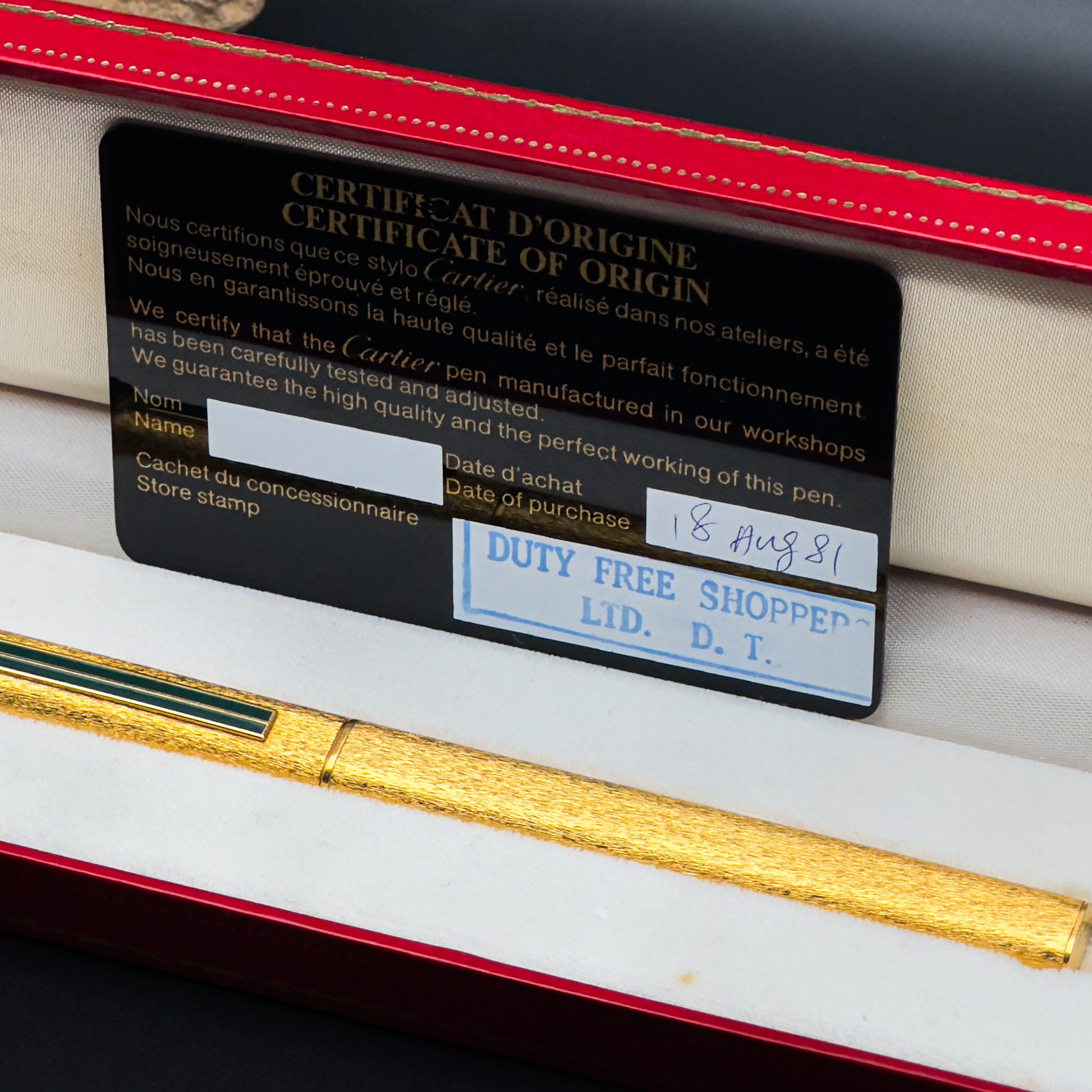 Must de Cartier Vendome Trinity Ballpoint Pen