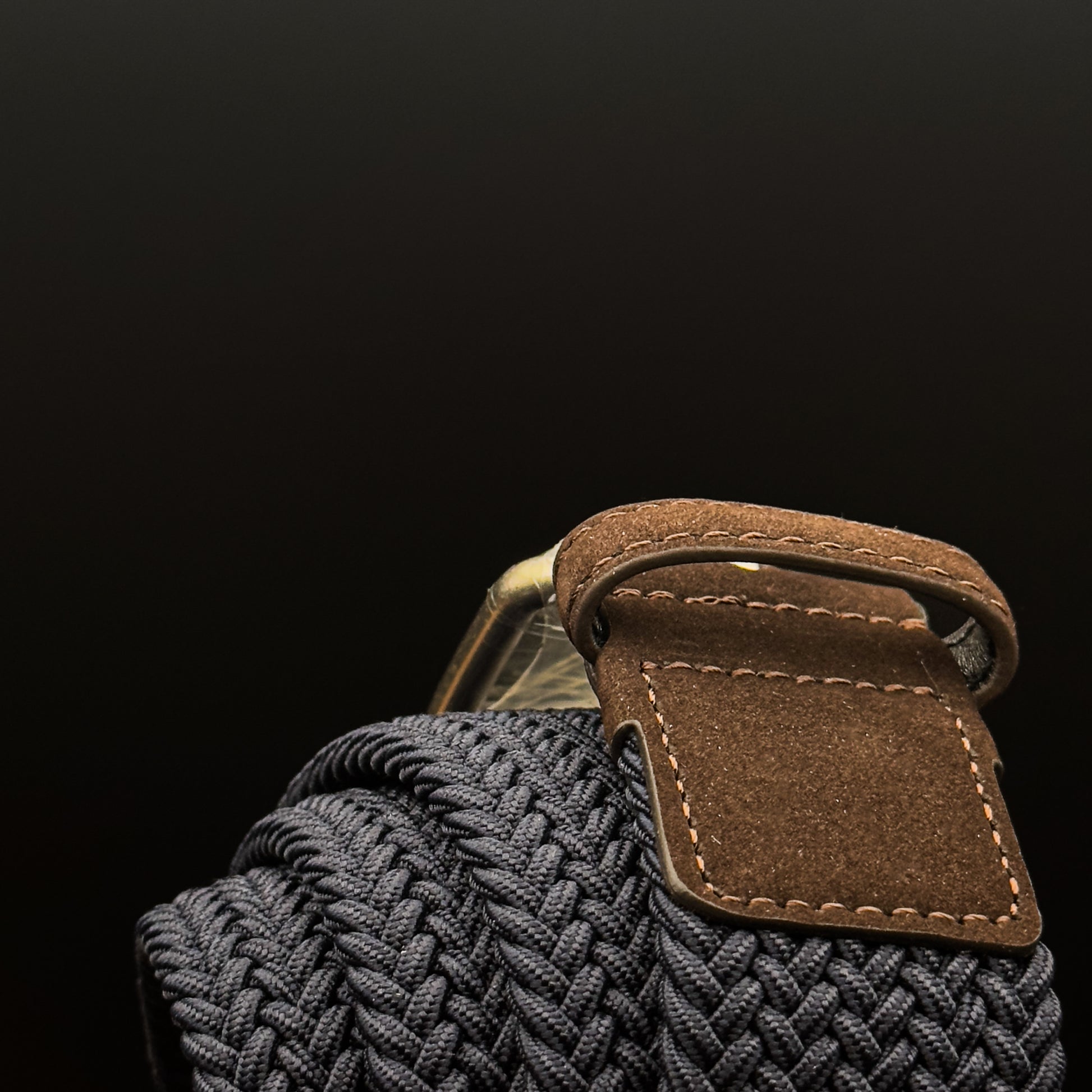 Rolex Braided Dark Blue and Brown Suede Belt