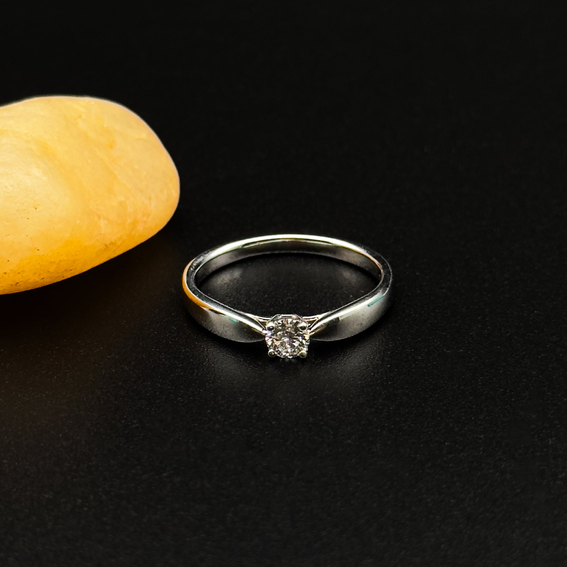 Tiffany and Co. Harmony® Round Brilliant Engagement Ring in Platinum and 0.20 Carat VS1 Diamond
