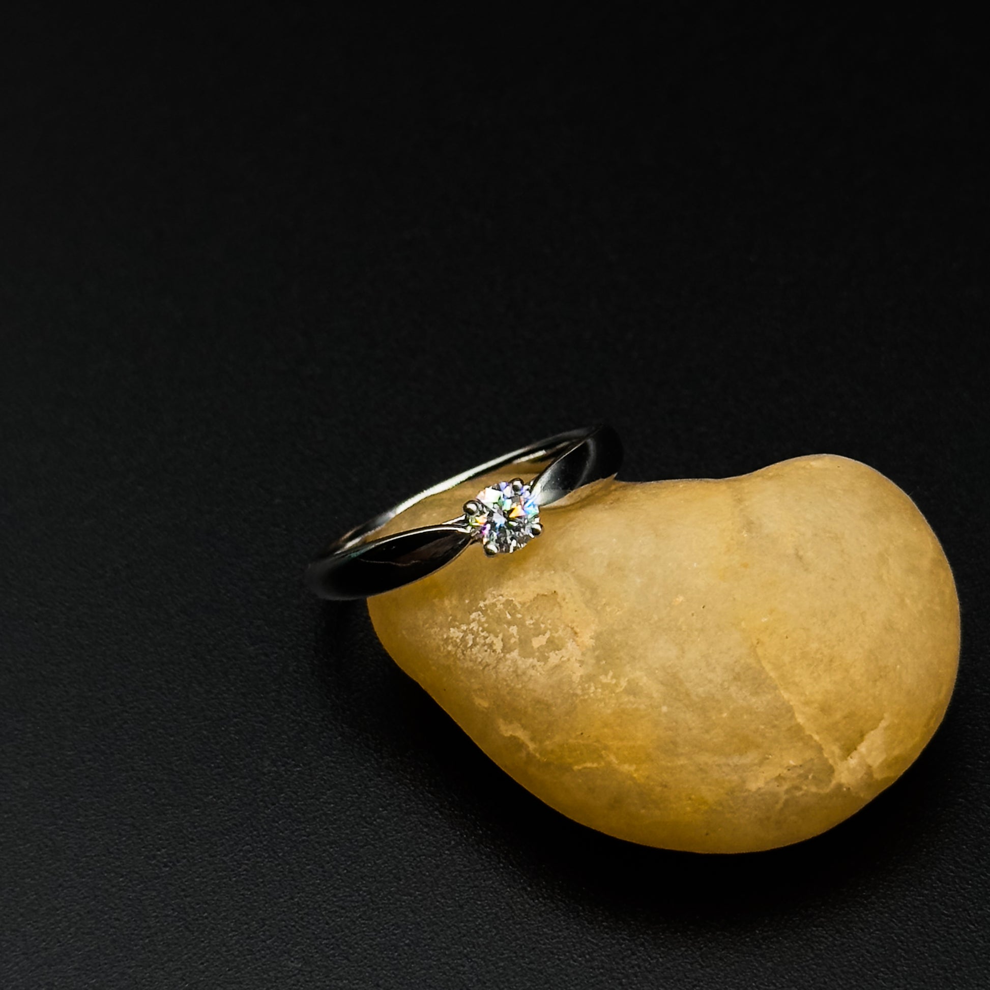 Tiffany and Co. Harmony® Round Brilliant Engagement Ring in Platinum and 0.20 Carat VS1 Diamond