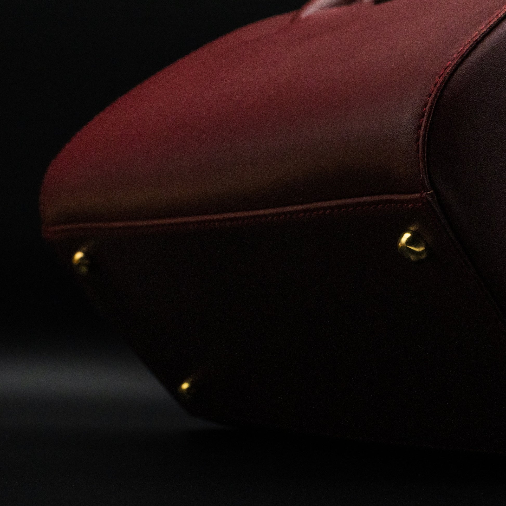 Must de Cartier Mini Boston Bag in Bordeaux Leather