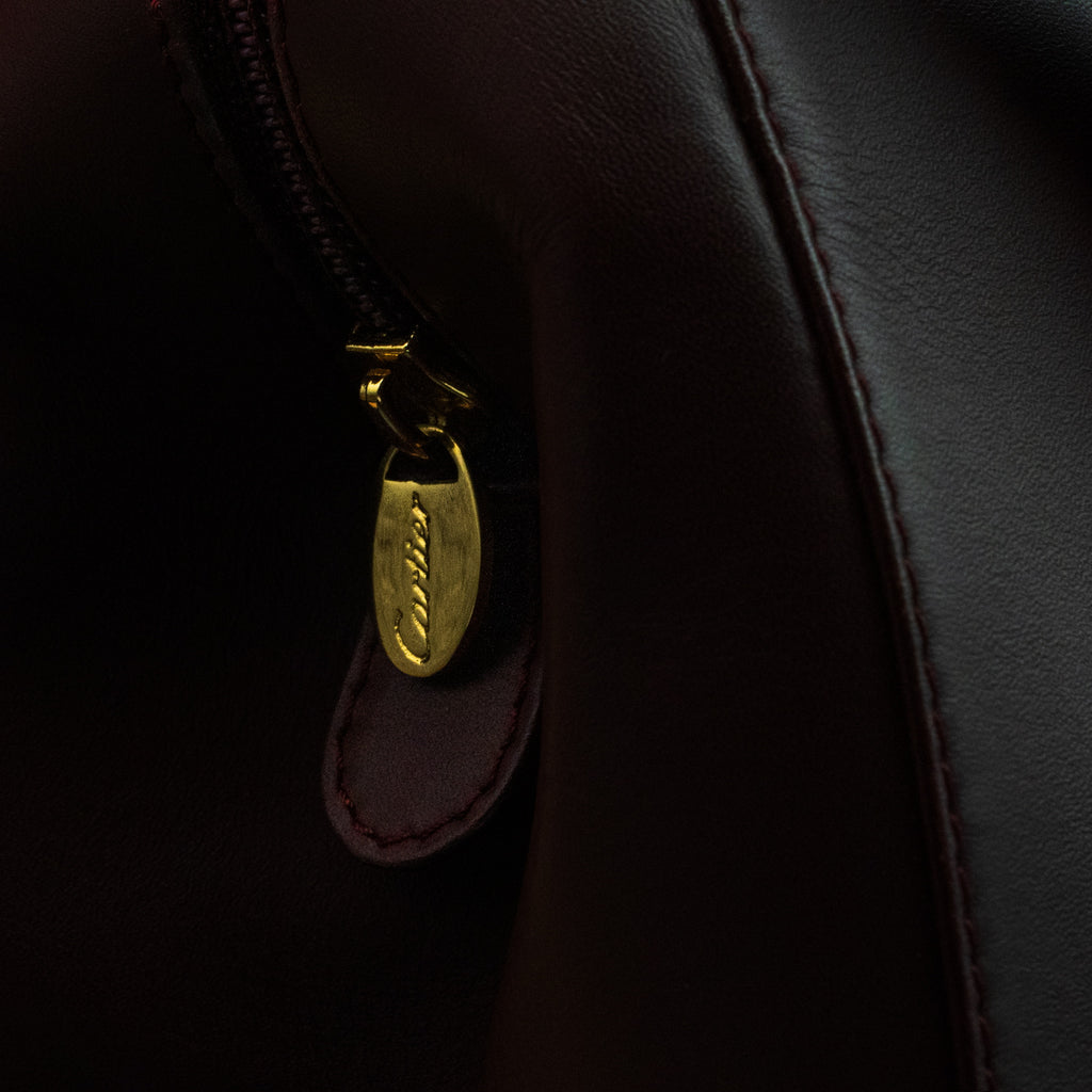 Must de Cartier Mini Boston Bag in Bordeaux Leather