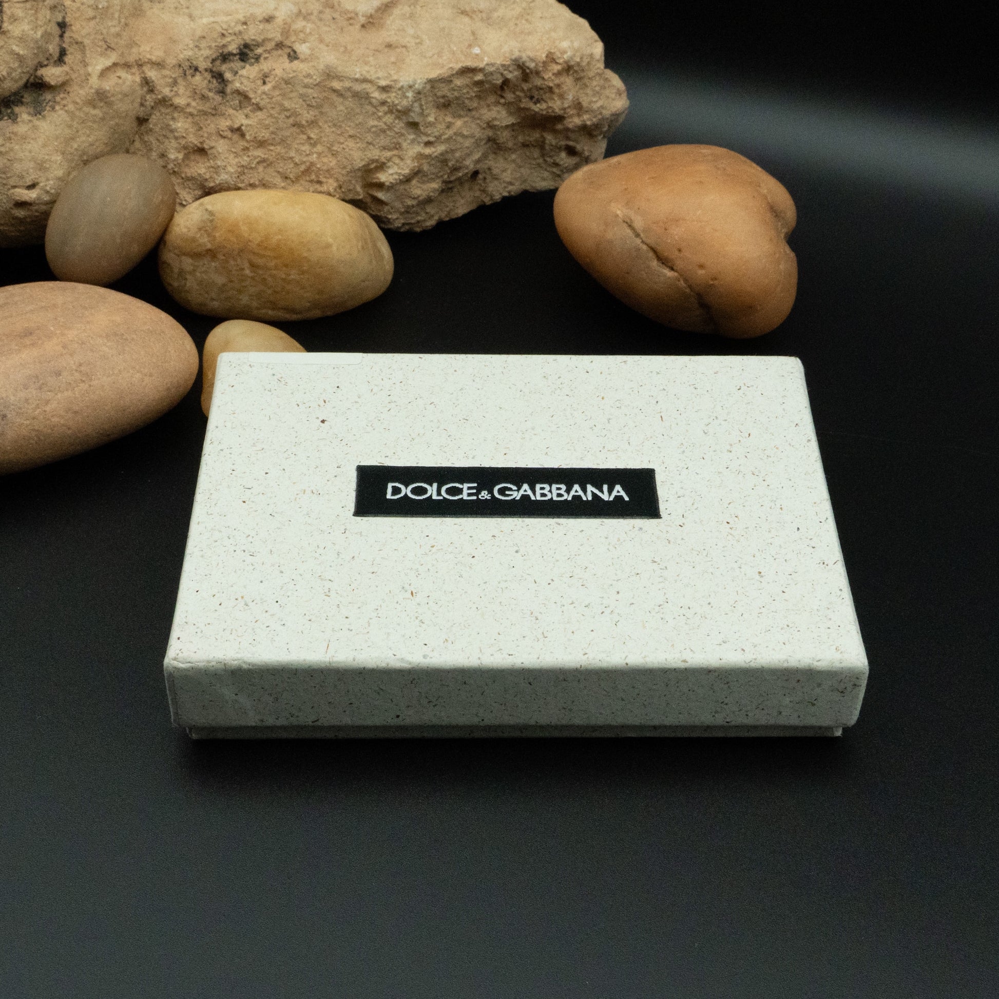 Dolce & Gabbana Metallic Gold Leather Cardholder with Embossed DG Logo
