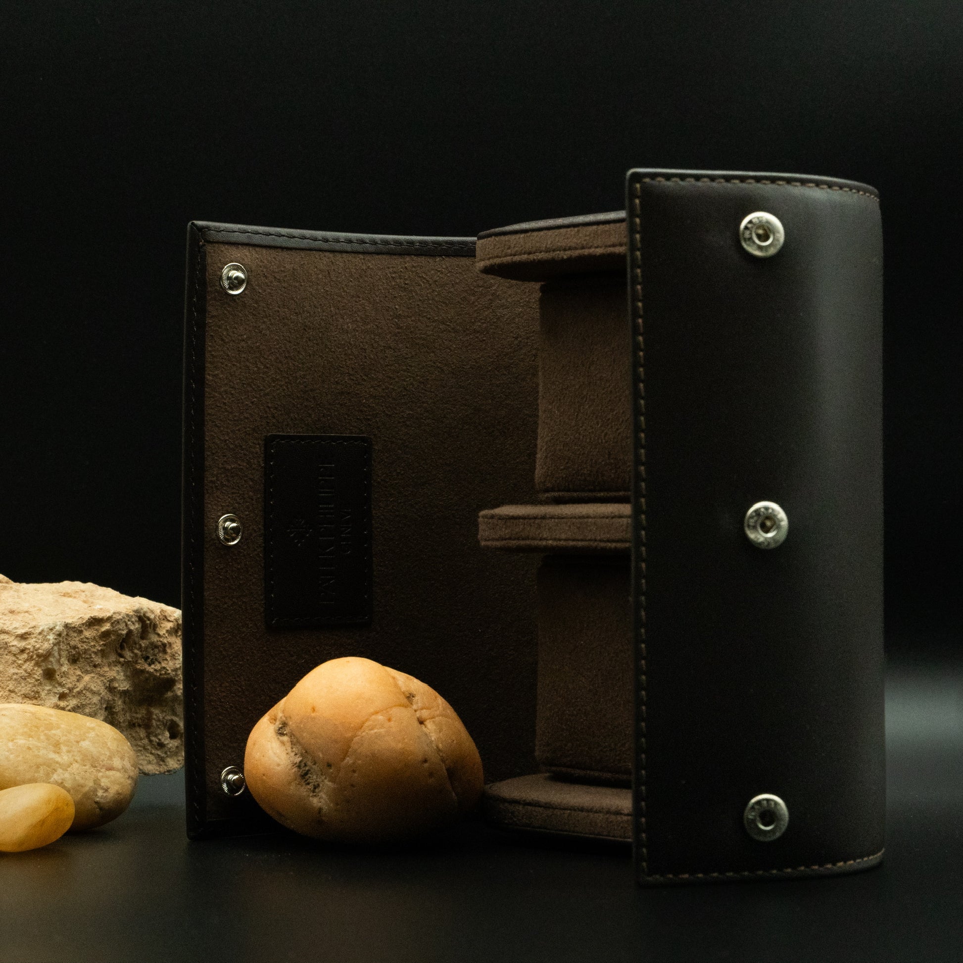 Patek Philippe Étui Brown Leather Travel Case – Two-Watch & Cufflink Holder