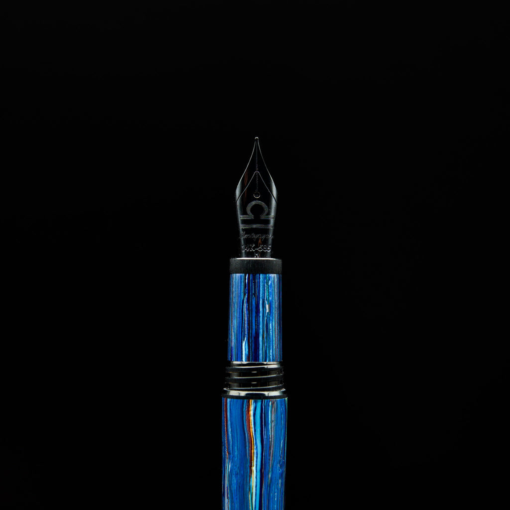 Montegrappa Zero Zodiac Libra Blue Limited Edition Fountain Pen
