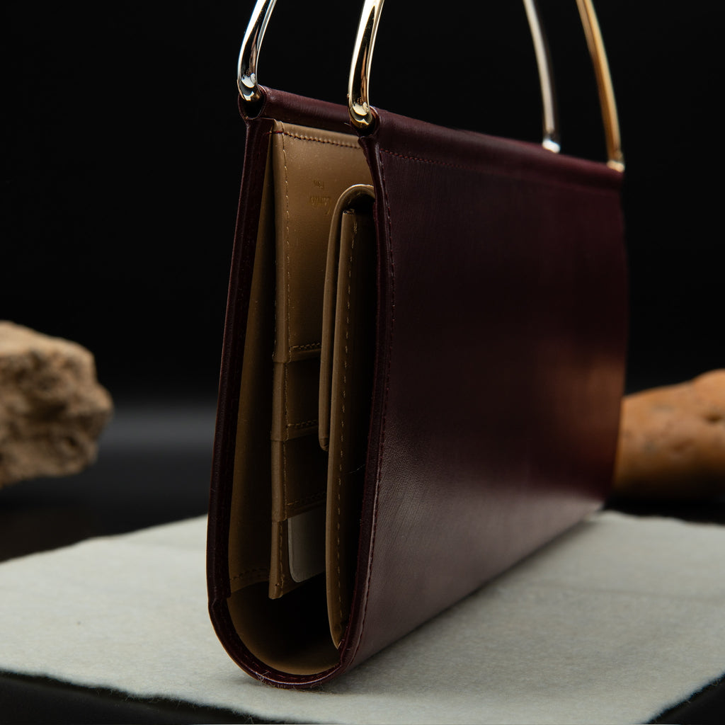 Must de Cartier Trinity Clutch Bag in Bordeaux Leather