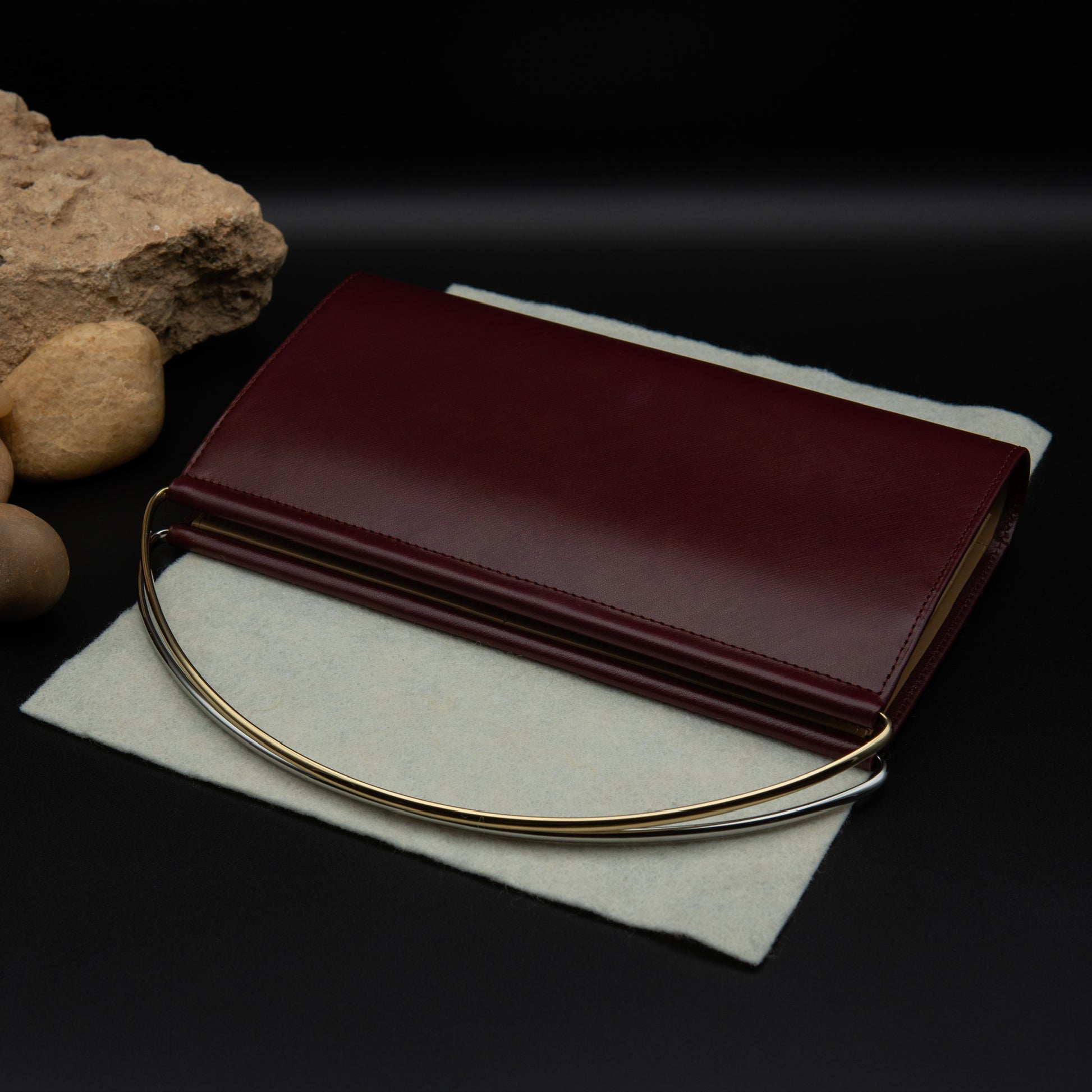 Must de Cartier Trinity Clutch Bag in Bordeaux Leather