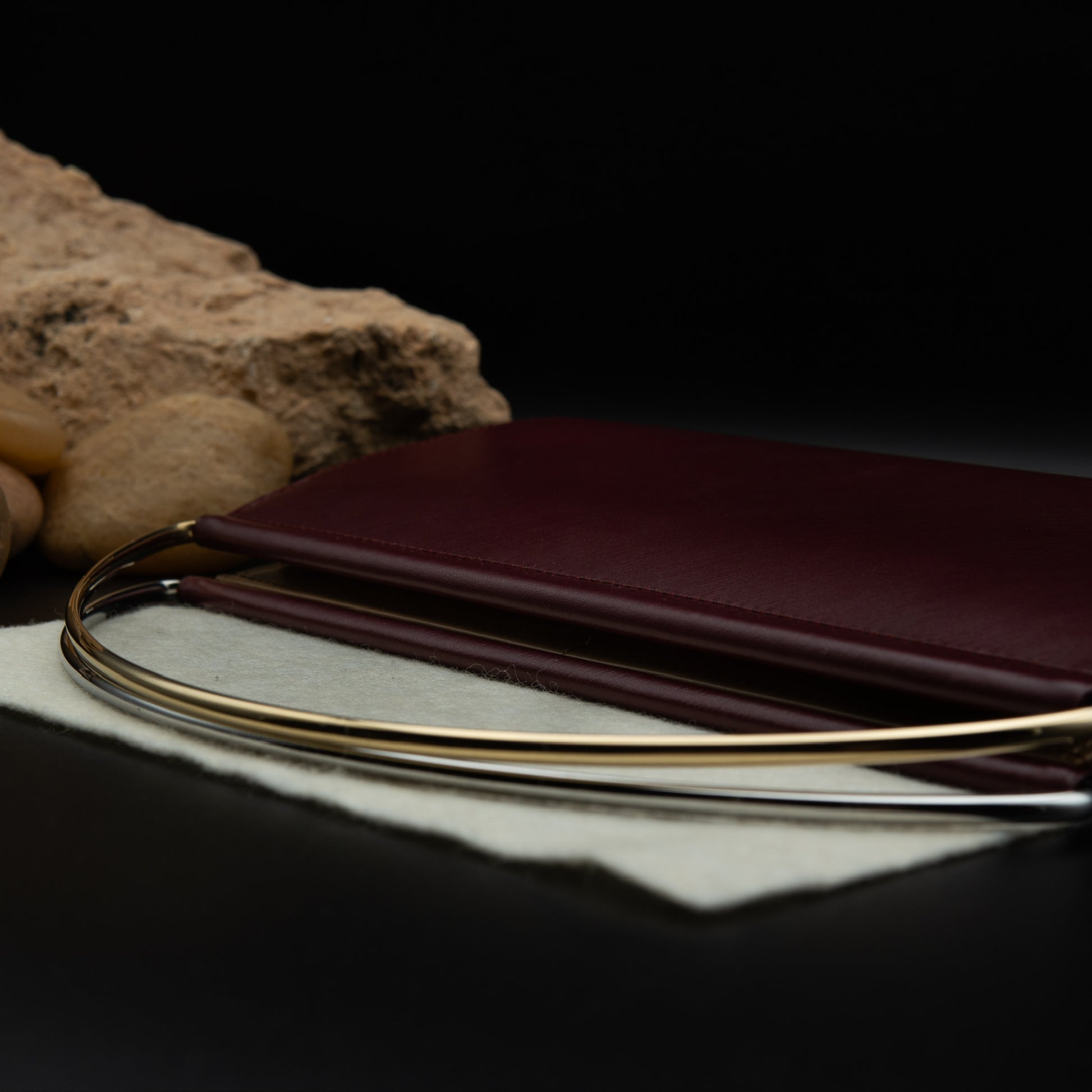 Must de Cartier Trinity Clutch Bag in Bordeaux Leather