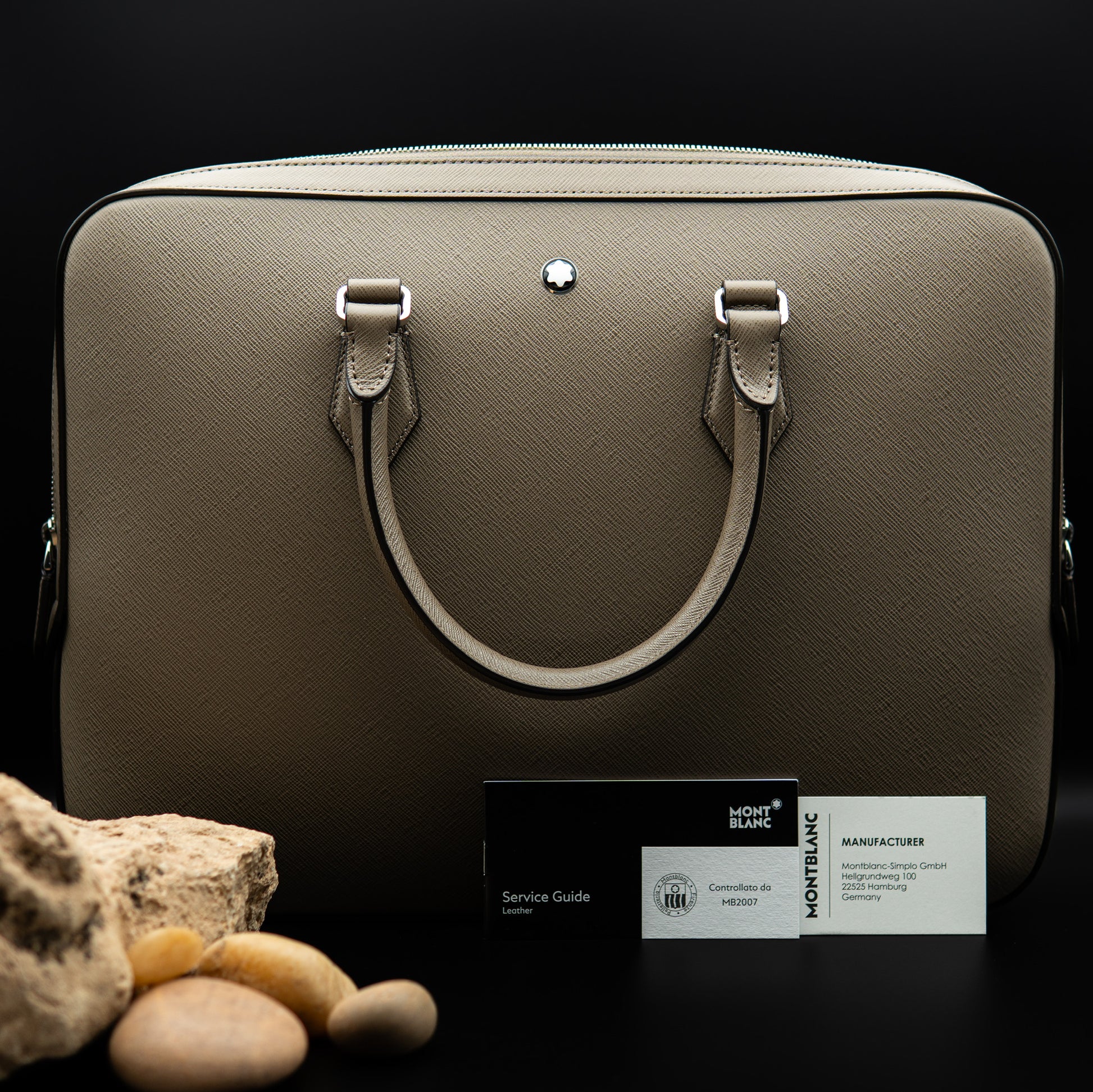 Montblanc Sartorial Medium Document Case in Taupe Saffiano Leather