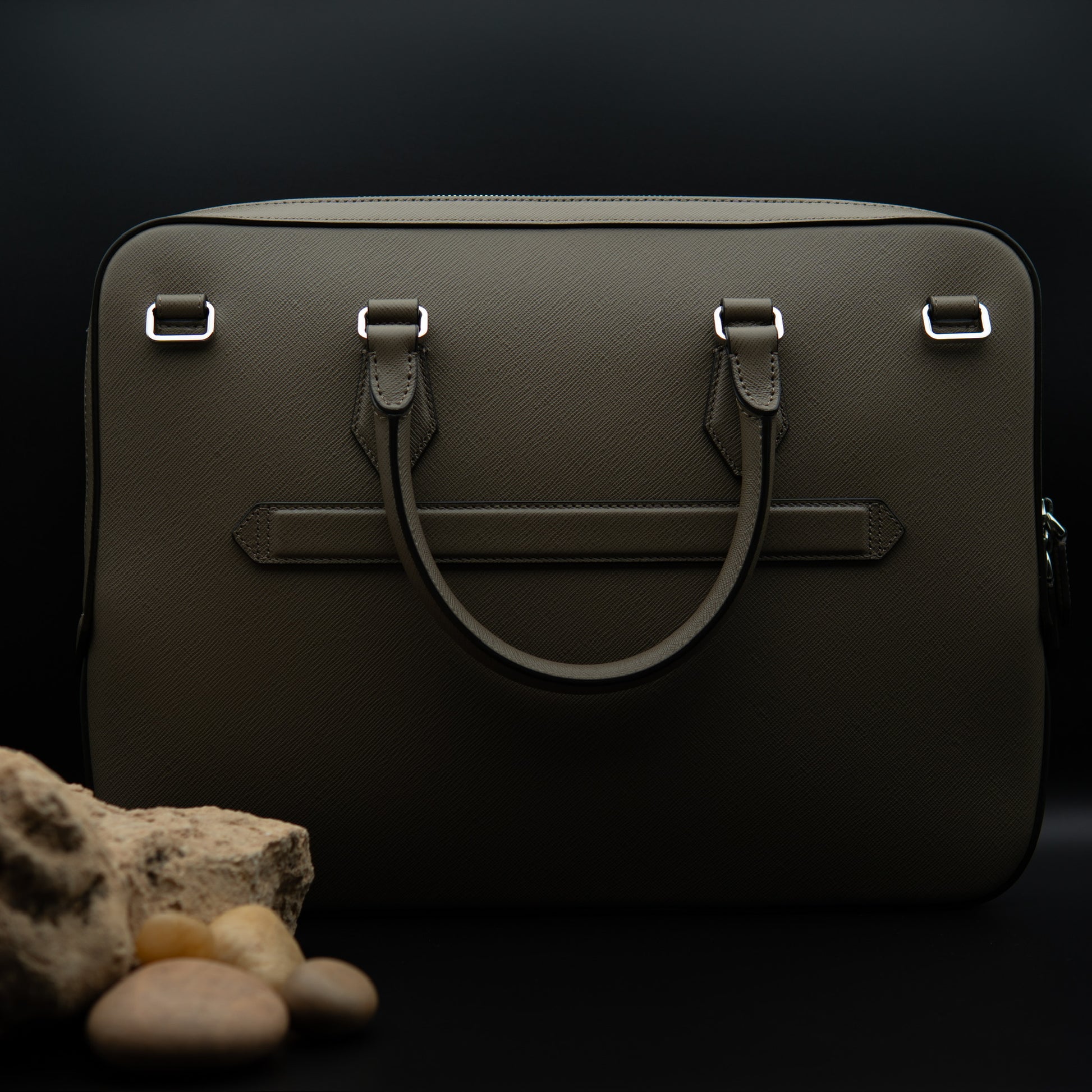 Montblanc Sartorial Medium Document Case in Taupe Saffiano Leather