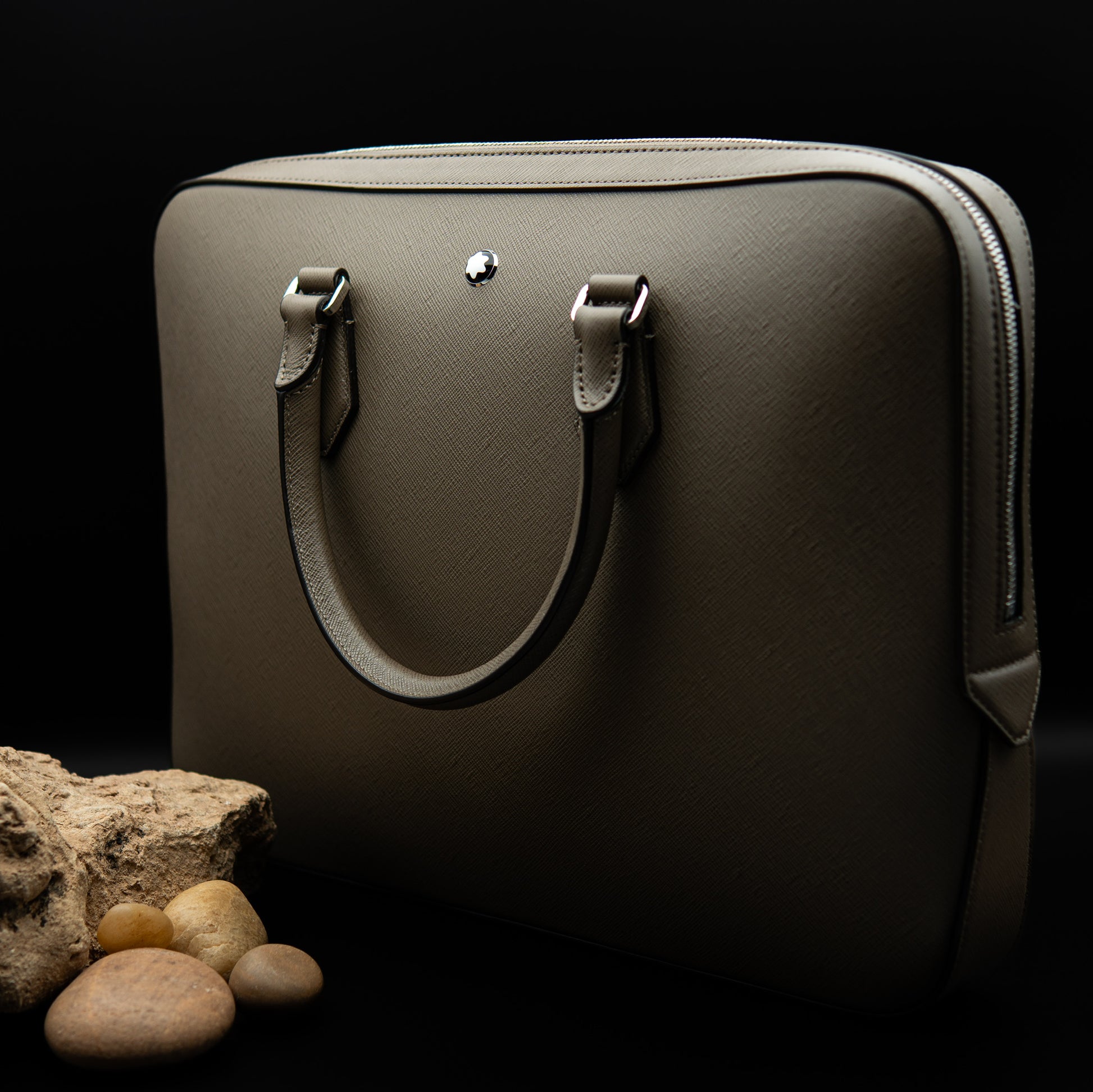 Montblanc Sartorial Medium Document Case in Taupe Saffiano Leather