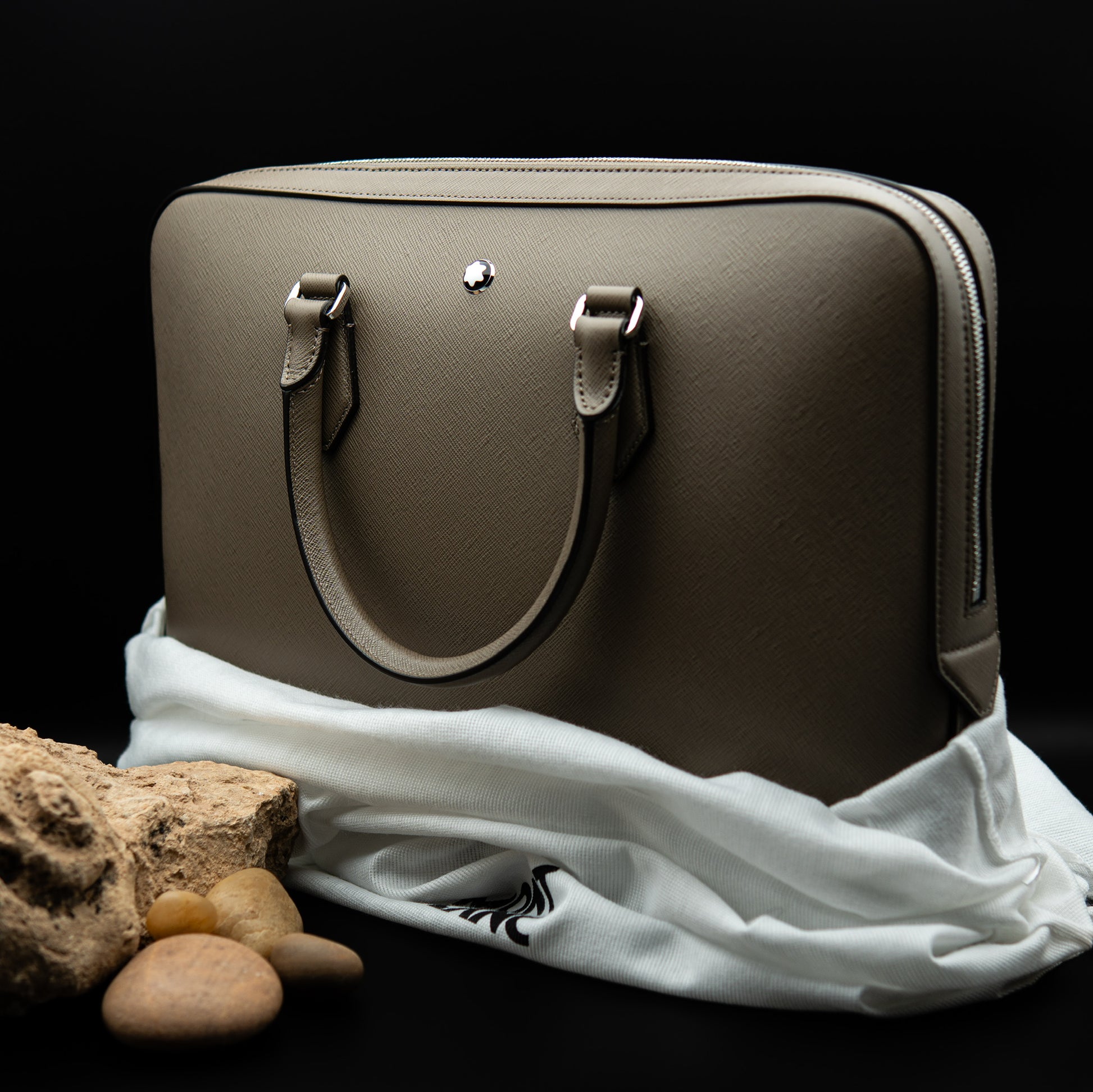 Montblanc Sartorial Medium Document Case in Taupe Saffiano Leather