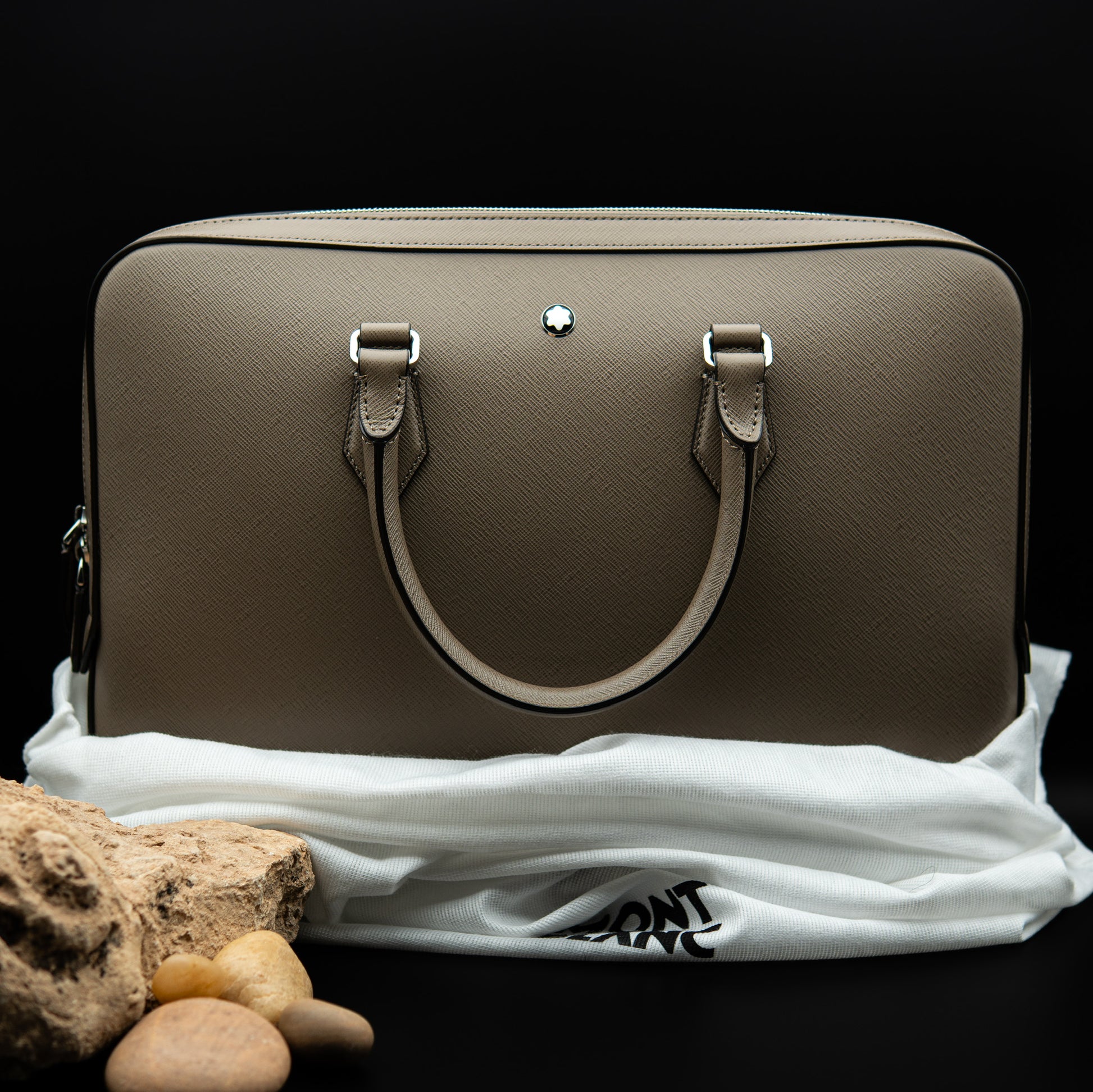 Montblanc Sartorial Medium Document Case in Taupe Saffiano Leather