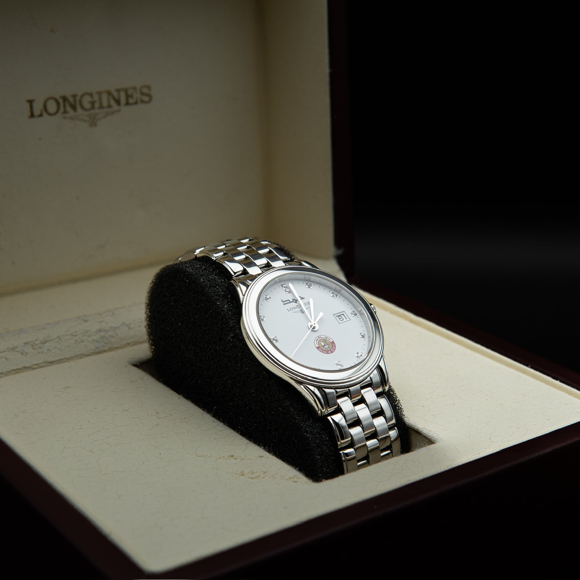 Longines Présence “State of Qatar – HH Sheikh Hamad bin Khalifa Al Thani Edition” Special 36mm Watch with Diamonds