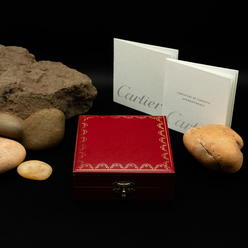 Cartier Santos de Cartier Desk Alarm Clock – Palladium-Finished Steel with Leather Base