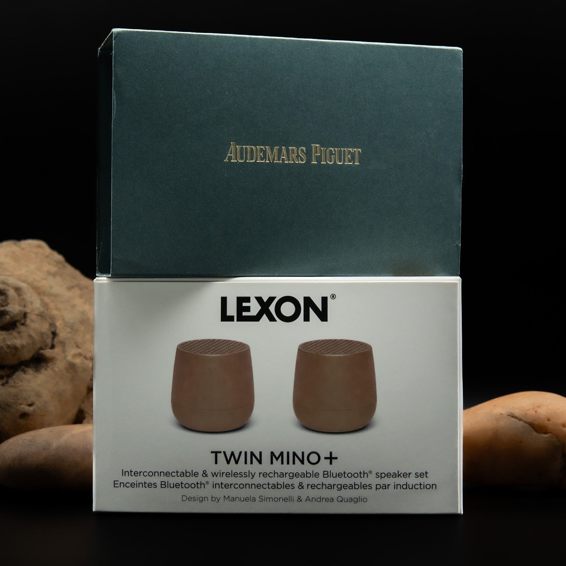 Audemars Piguet × Lexon “Twin Mino+” Bluetooth Speaker Set