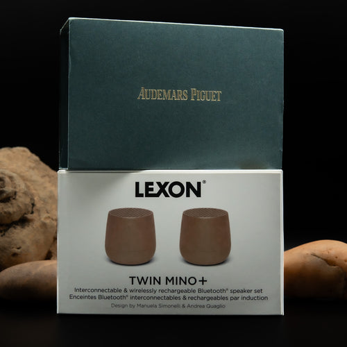 Audemars Piguet × Lexon “Twin Mino+” Bluetooth Speaker Set