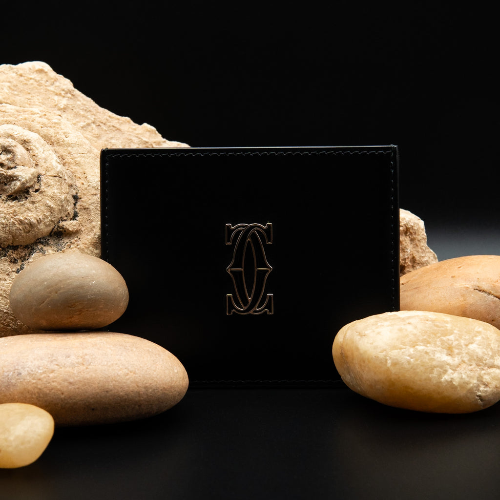 Cartier C de Cartier Black Calfskin Simple Card Holder