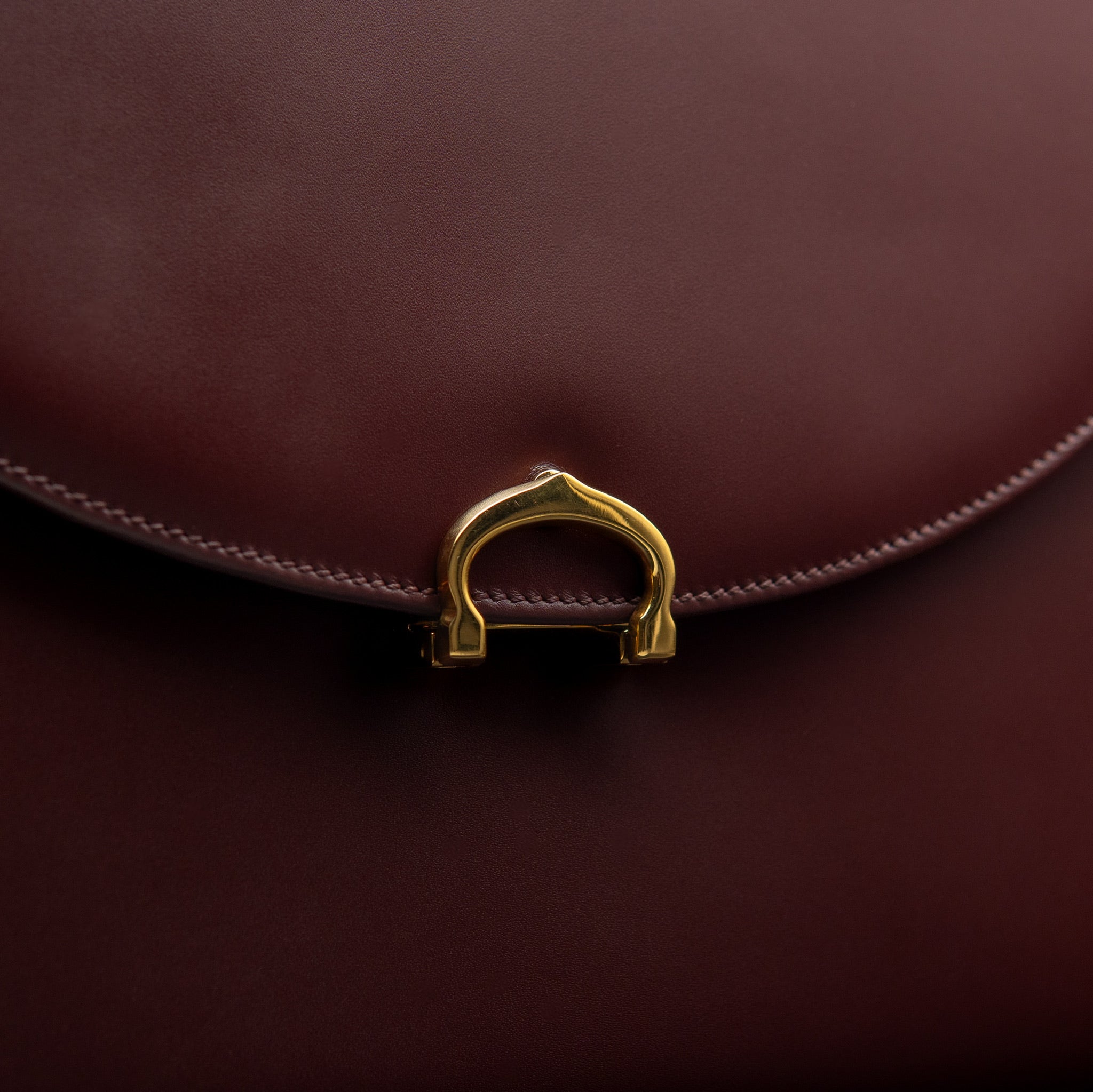 Cartier Must de Cartier Leather Briefcase in Burgundy Smooth Calfskin from the 1990s