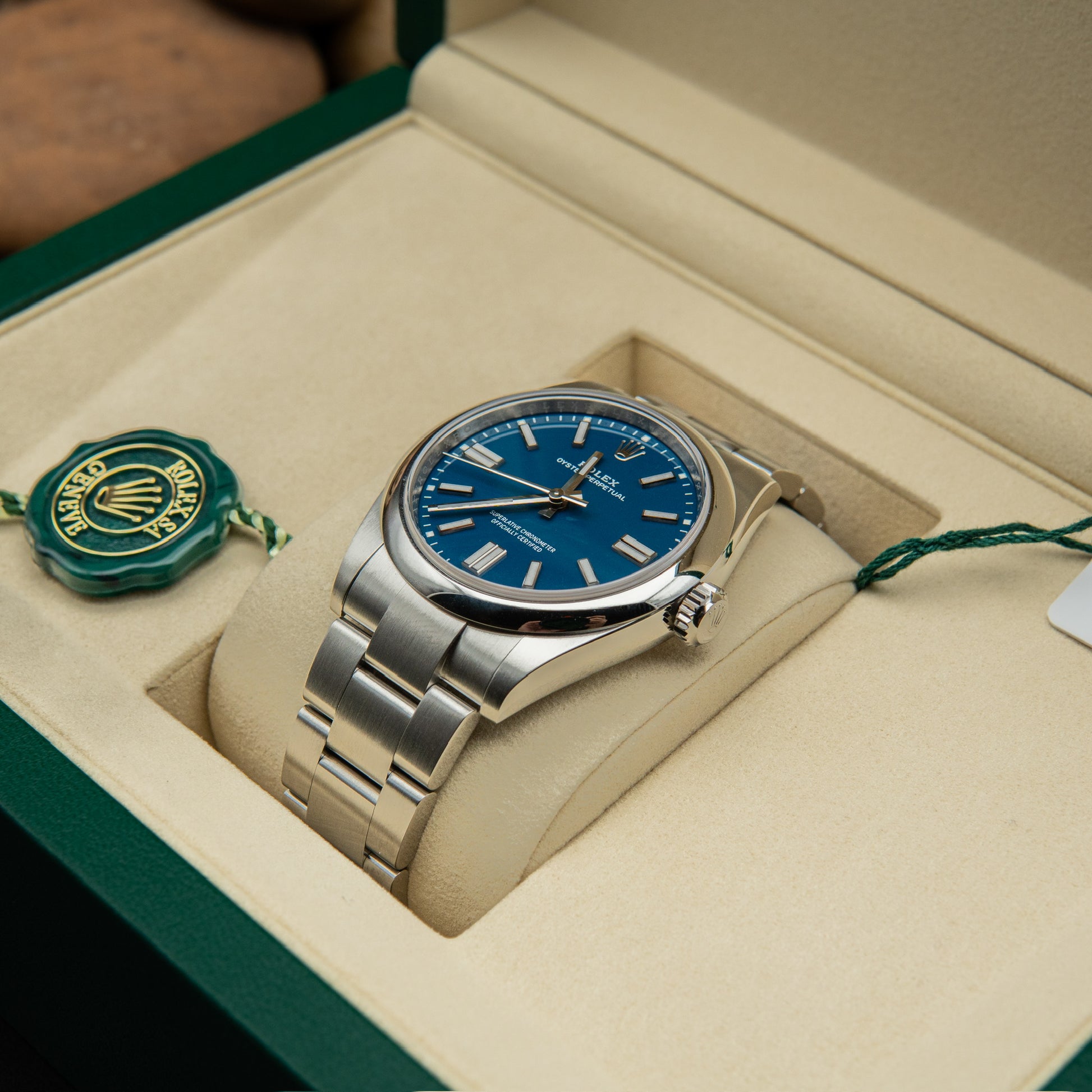 Rolex Oyster Perpetual 41 – Mediterranean Blue Dial in Oystersteel (Ref. 134300)
