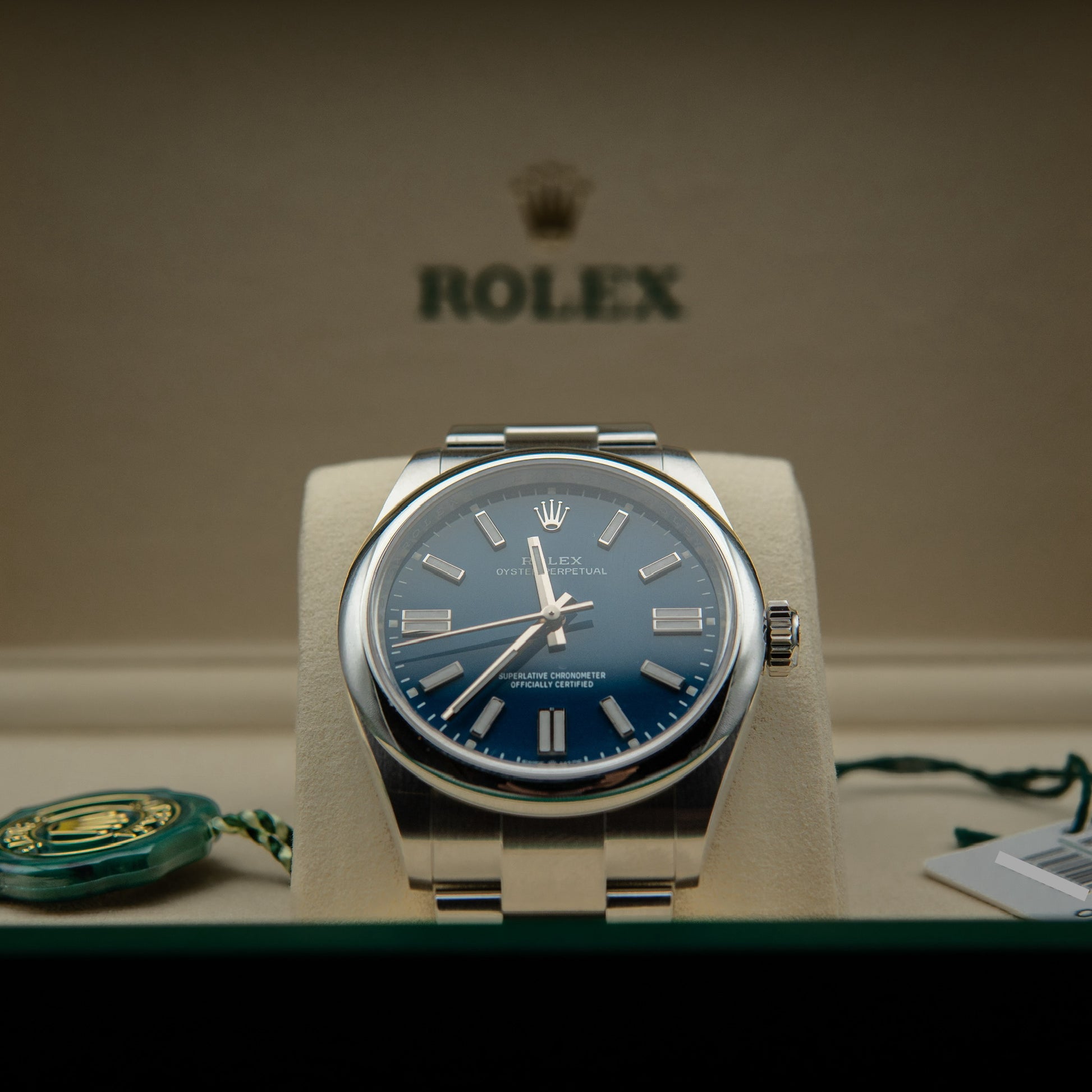 Rolex Oyster Perpetual 41 – Mediterranean Blue Dial in Oystersteel (Ref. 134300)