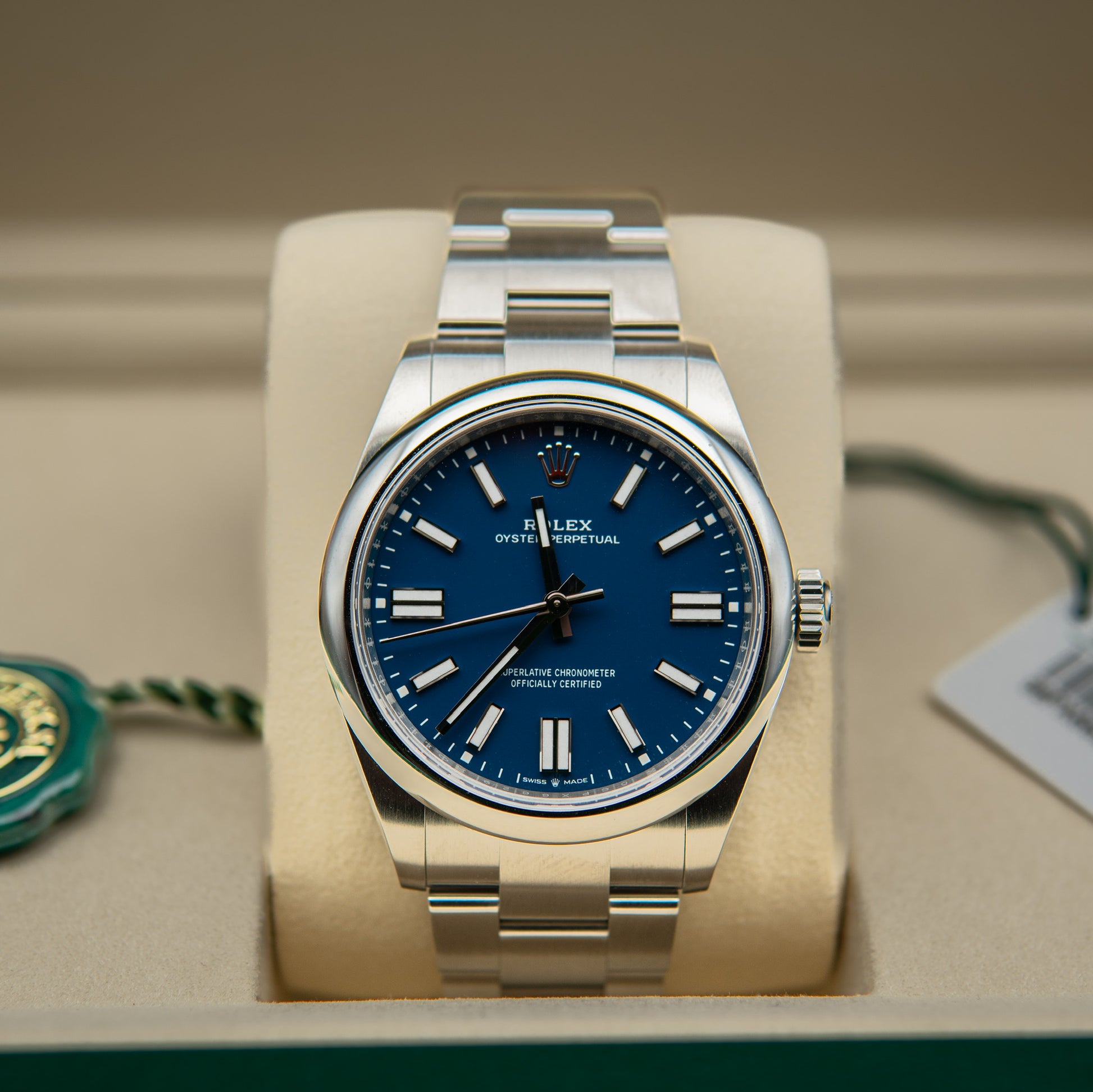Rolex Oyster Perpetual 41 – Mediterranean Blue Dial in Oystersteel (Ref. 134300)