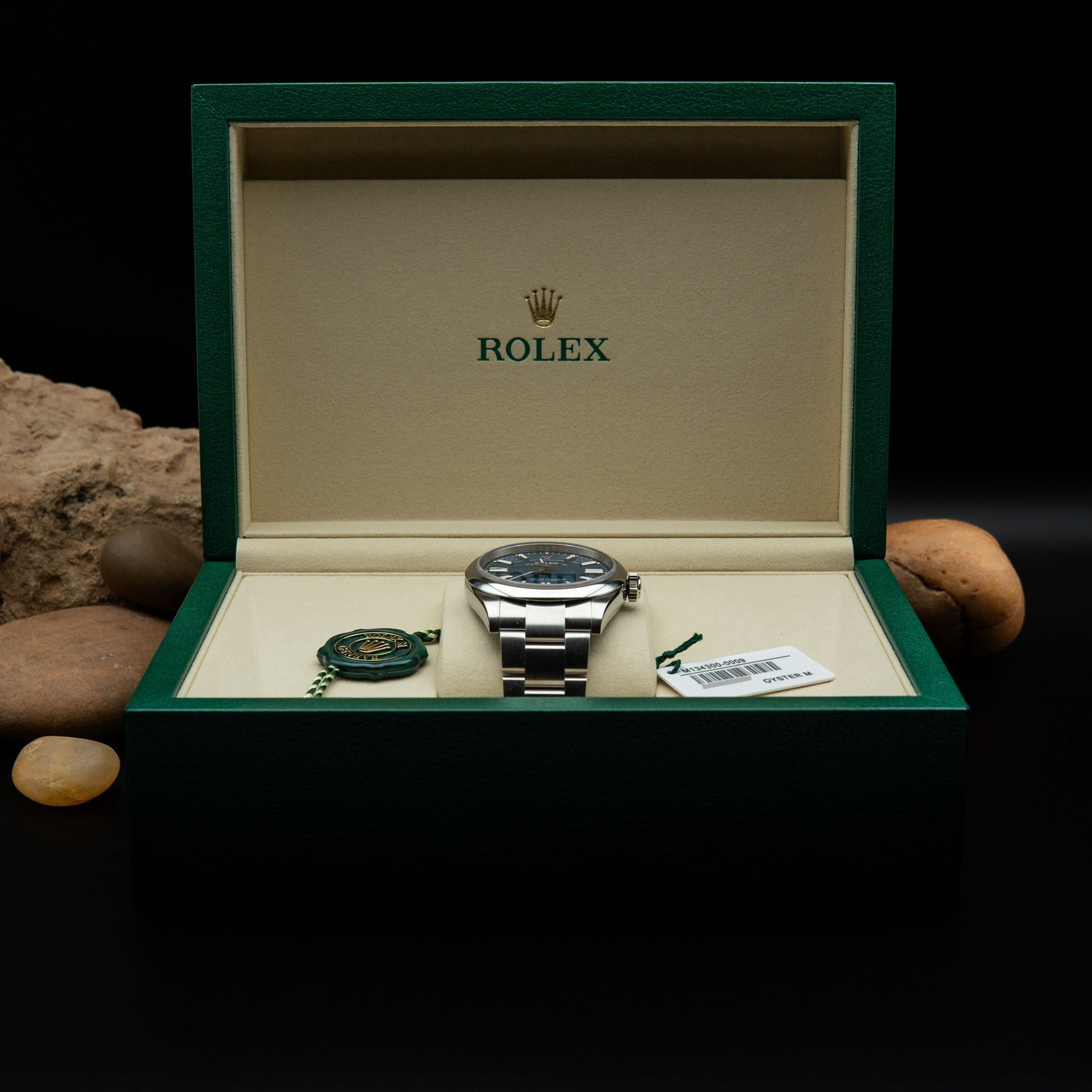 Rolex Oyster Perpetual 41 – Mediterranean Blue Dial in Oystersteel (Ref. 134300)