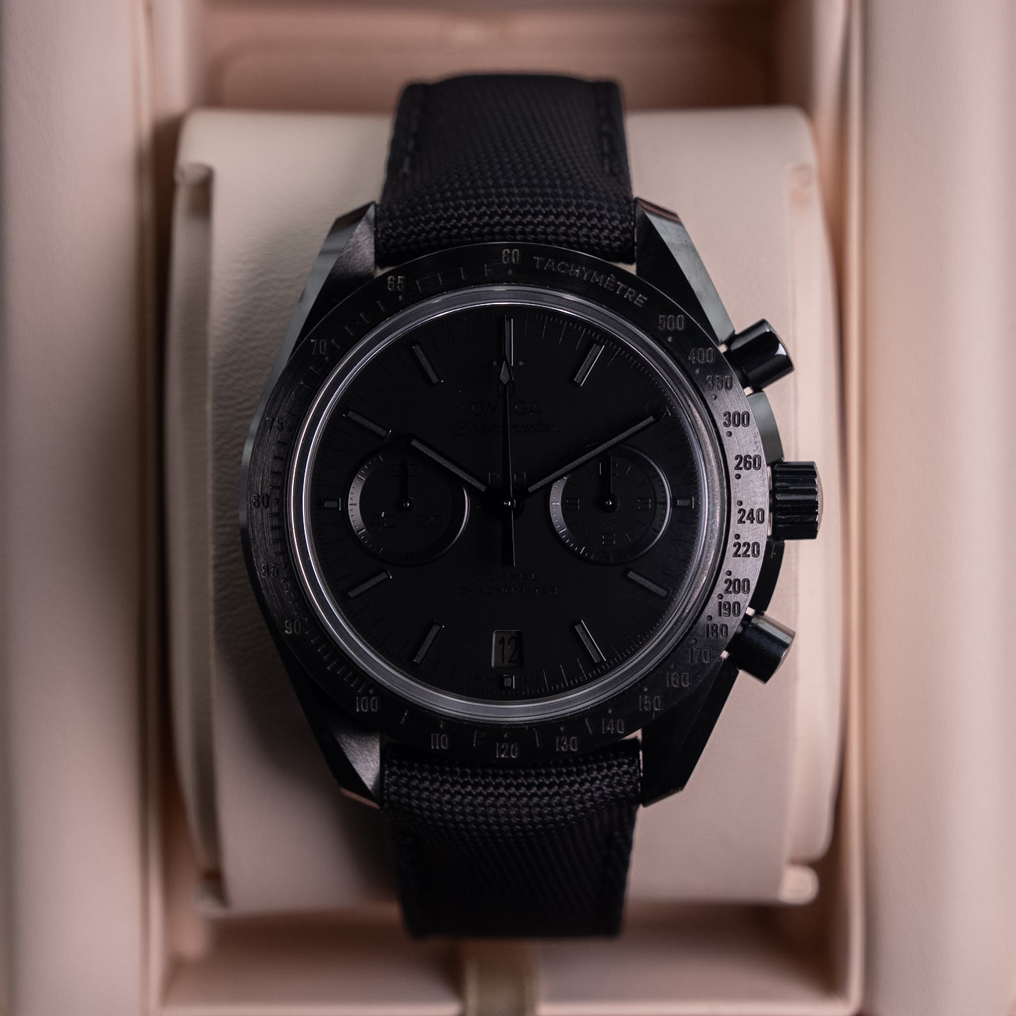 Omega Speedmaster Dark Side of the Moon “Black Black” Co-Axial Chronometer Chronograph in 44.25 mm Ceramic Case (Ref. 311.92.44.51.01.005)