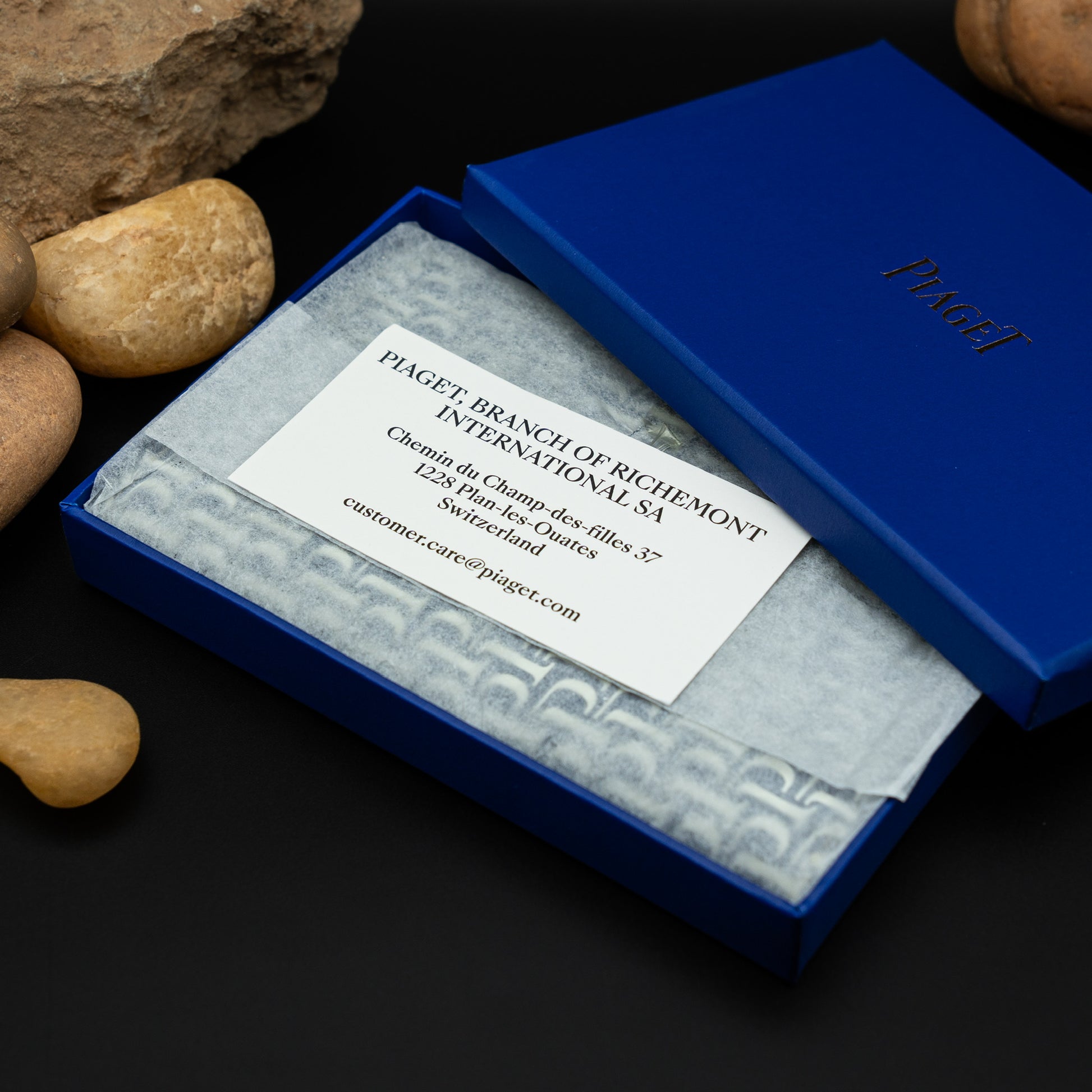 Piaget Passport Holder in Blue Leather