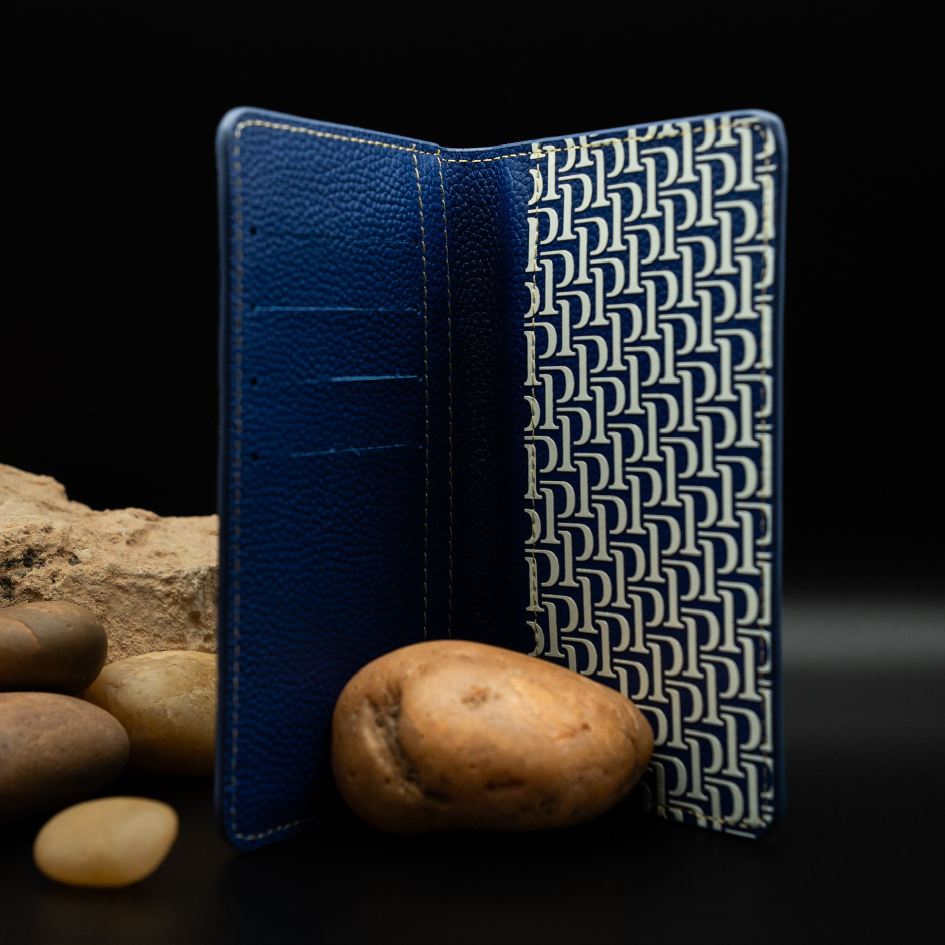 Piaget Passport Holder in Blue Leather