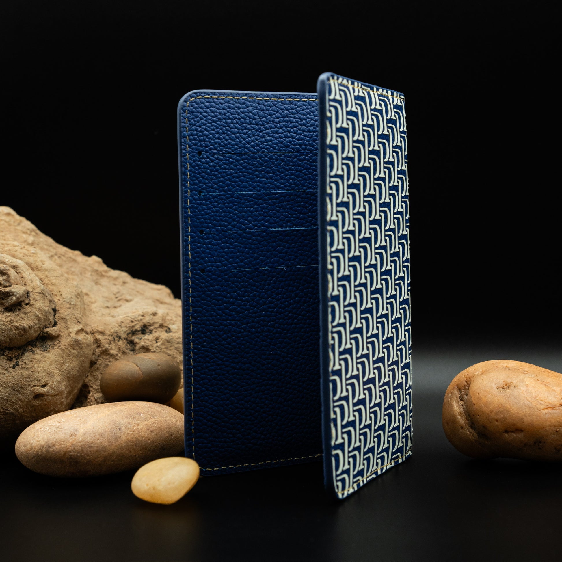 Piaget Passport Holder in Blue Leather