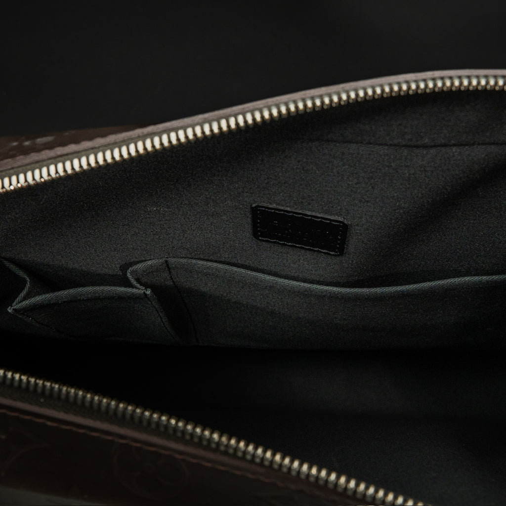 Louis Vuitton Monogram Glacé Steve Messenger Bag in Dark Brown Cowhide Leather from 2000