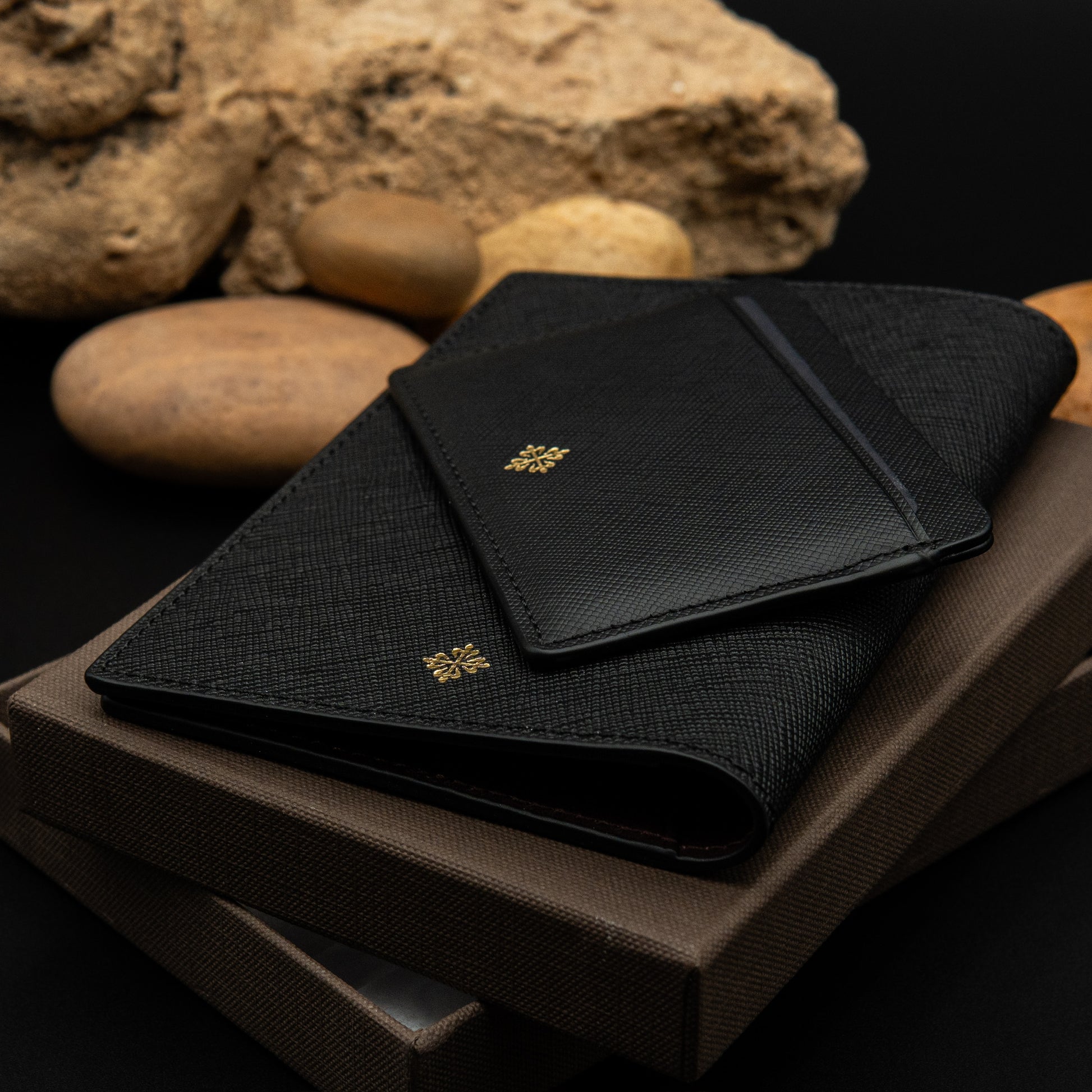 Patek Philippe Saffiano Leather Passport Holder & Card Holder Set