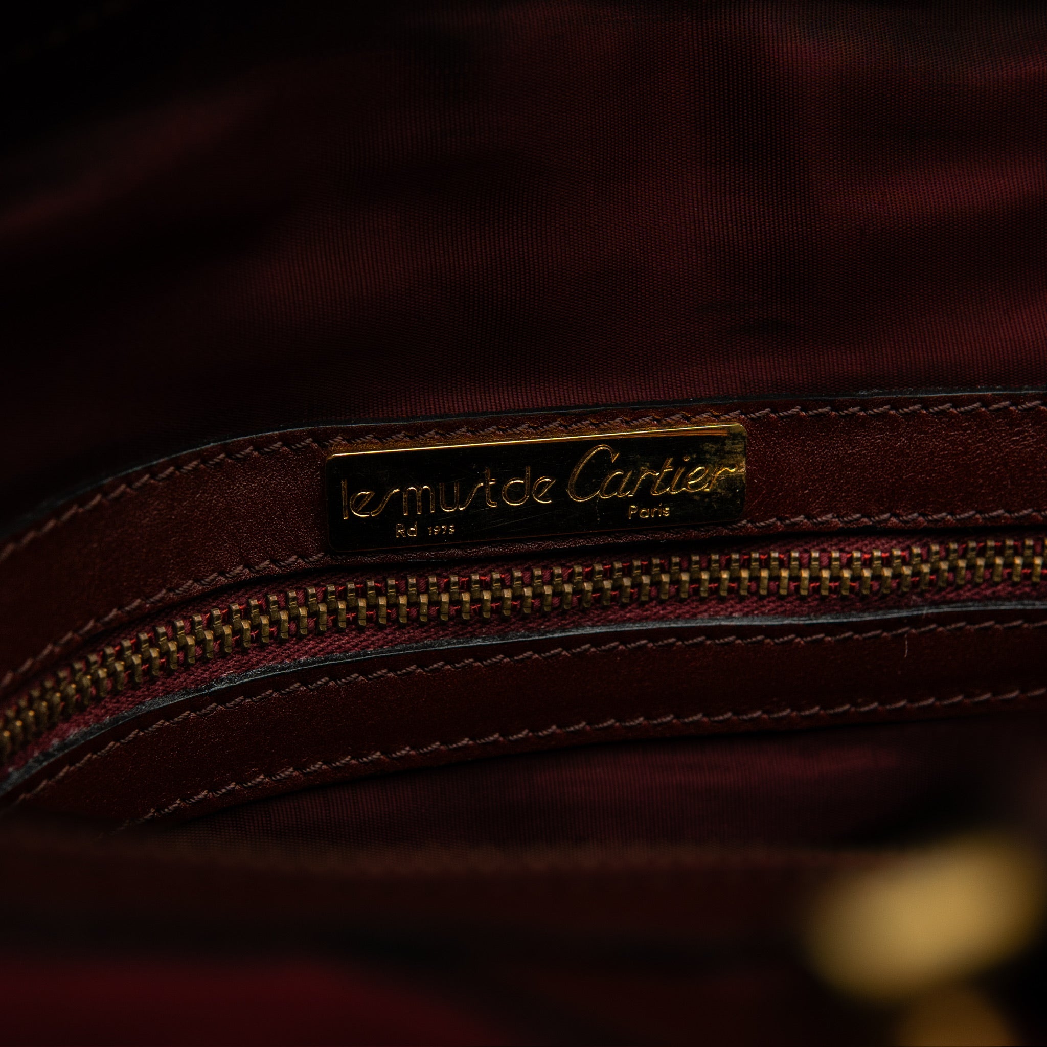 Cartier Must de Cartier Velvet Boston Bag from the 1970's