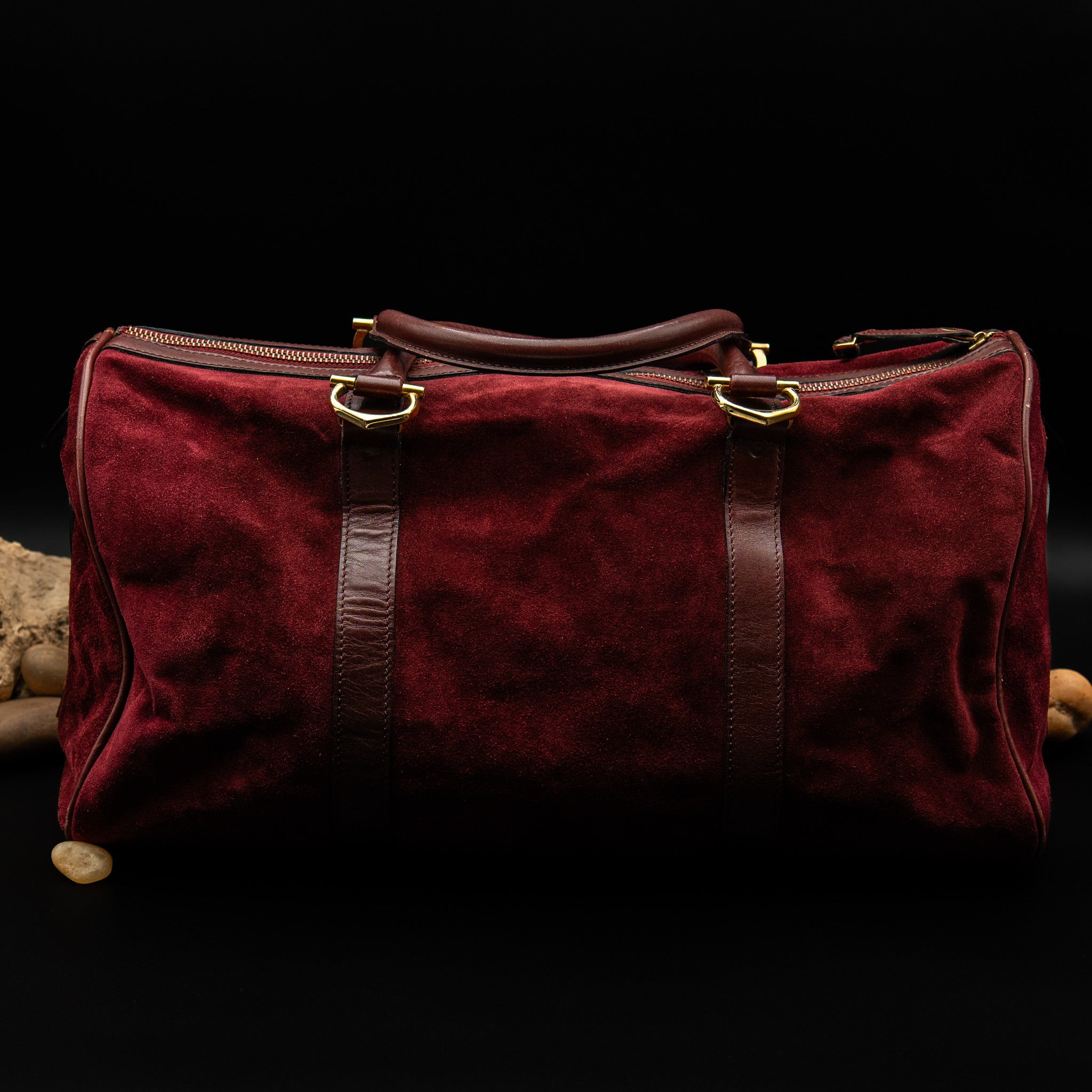 Cartier Must de Cartier Velvet Boston Bag from the 1970's