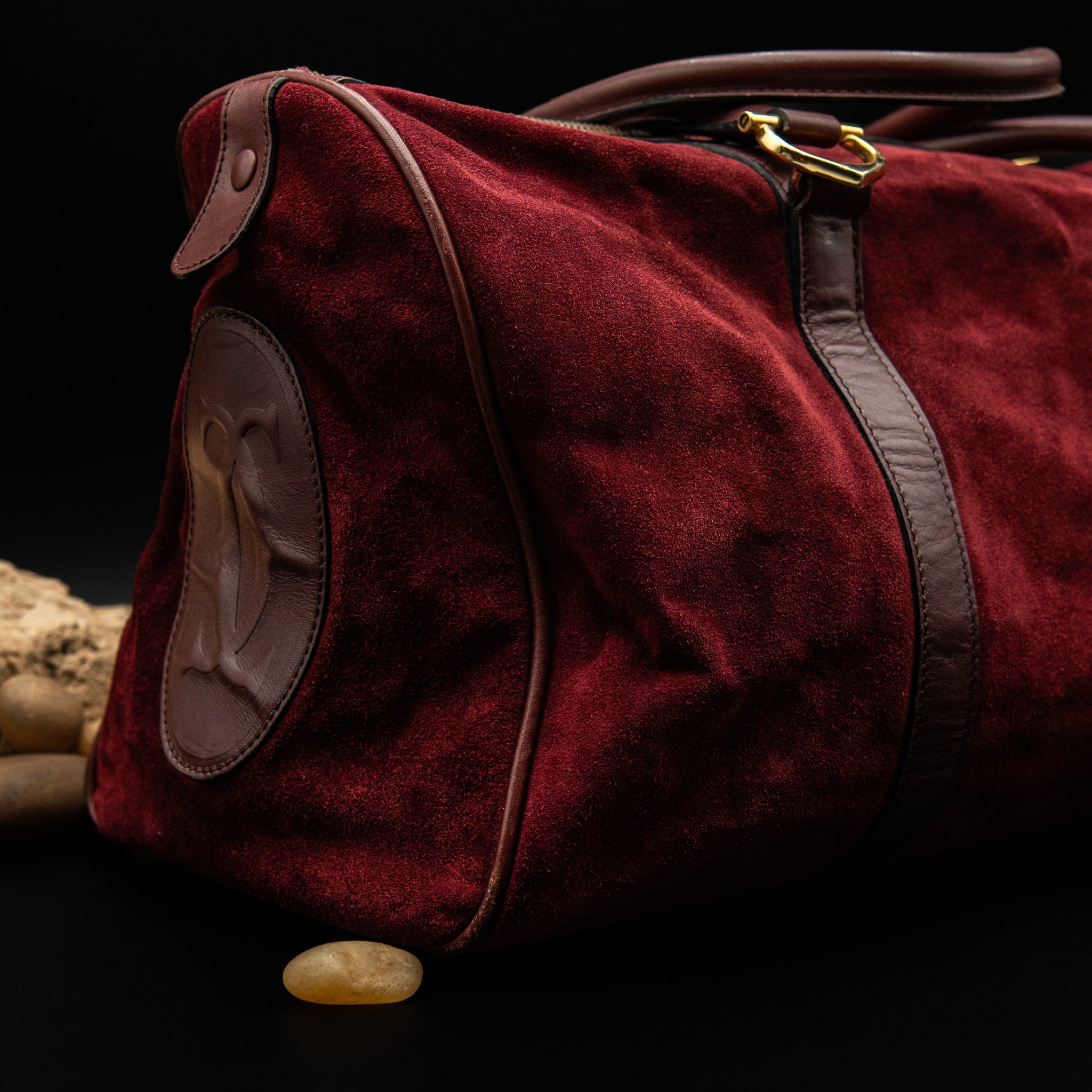Cartier Must de Cartier Velvet Boston Bag from the 1970's