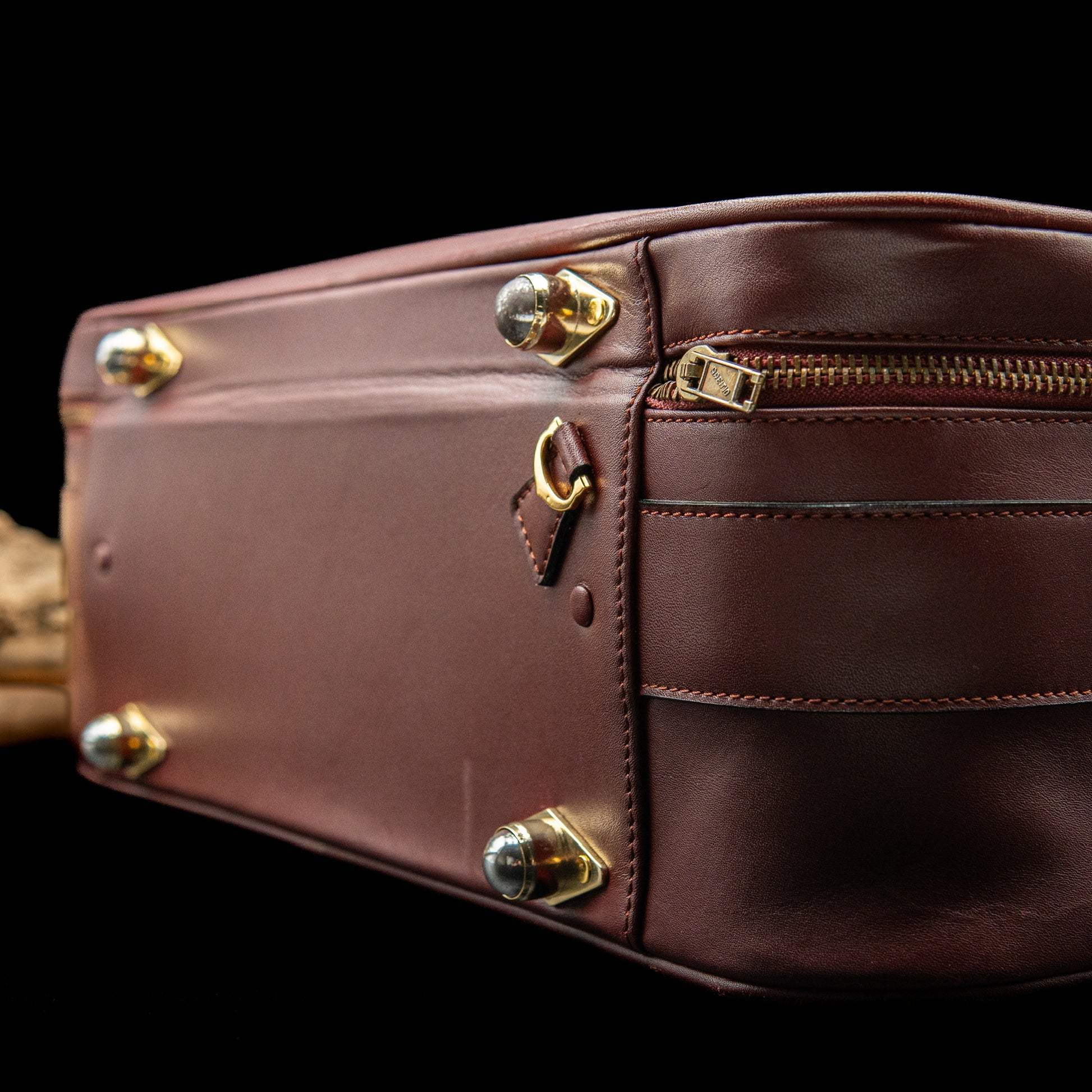Cartier Must de Cartier Leather Travel Bag in Bordeaux Calfskin from the 1980's