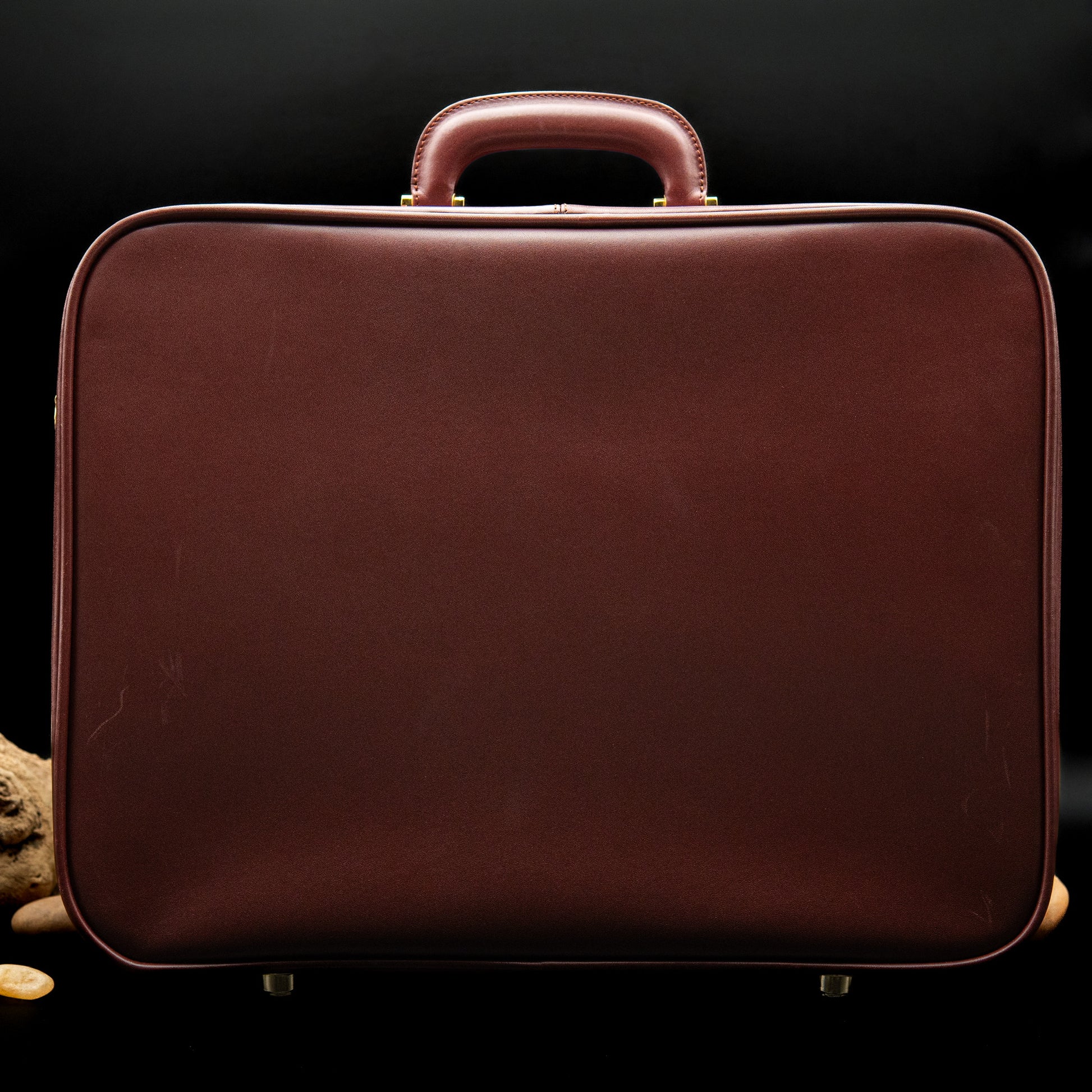 Cartier Must de Cartier Leather Travel Bag in Bordeaux Calfskin from the 1980's